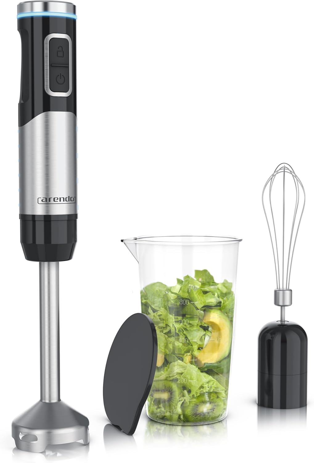 Stabmixer mit Edelstahlaufsatz, D: Kabellos