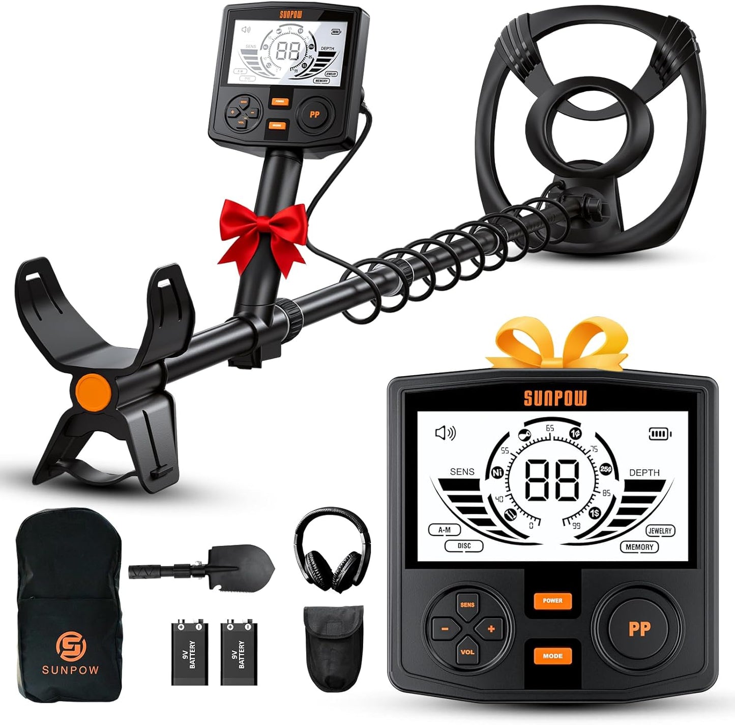Metalldetektor mit Pinpointer & HD-LCD Display, OTMD14