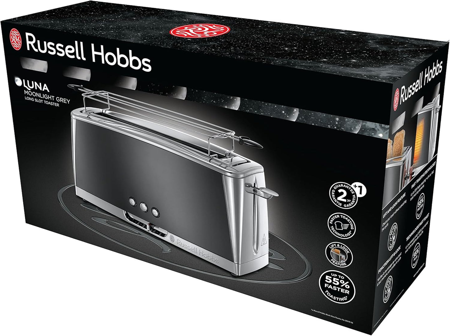 Langschlitz-Toaster mit Brötchenaufsatz, Toaster Langschlitz