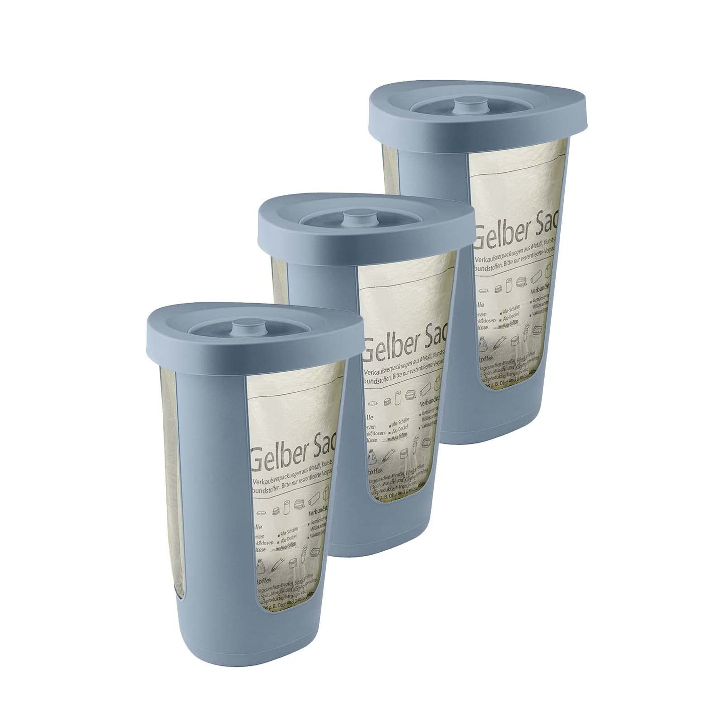 Fabu Müllsackständer 3er-Set, 3 x Müllsackständer Blau