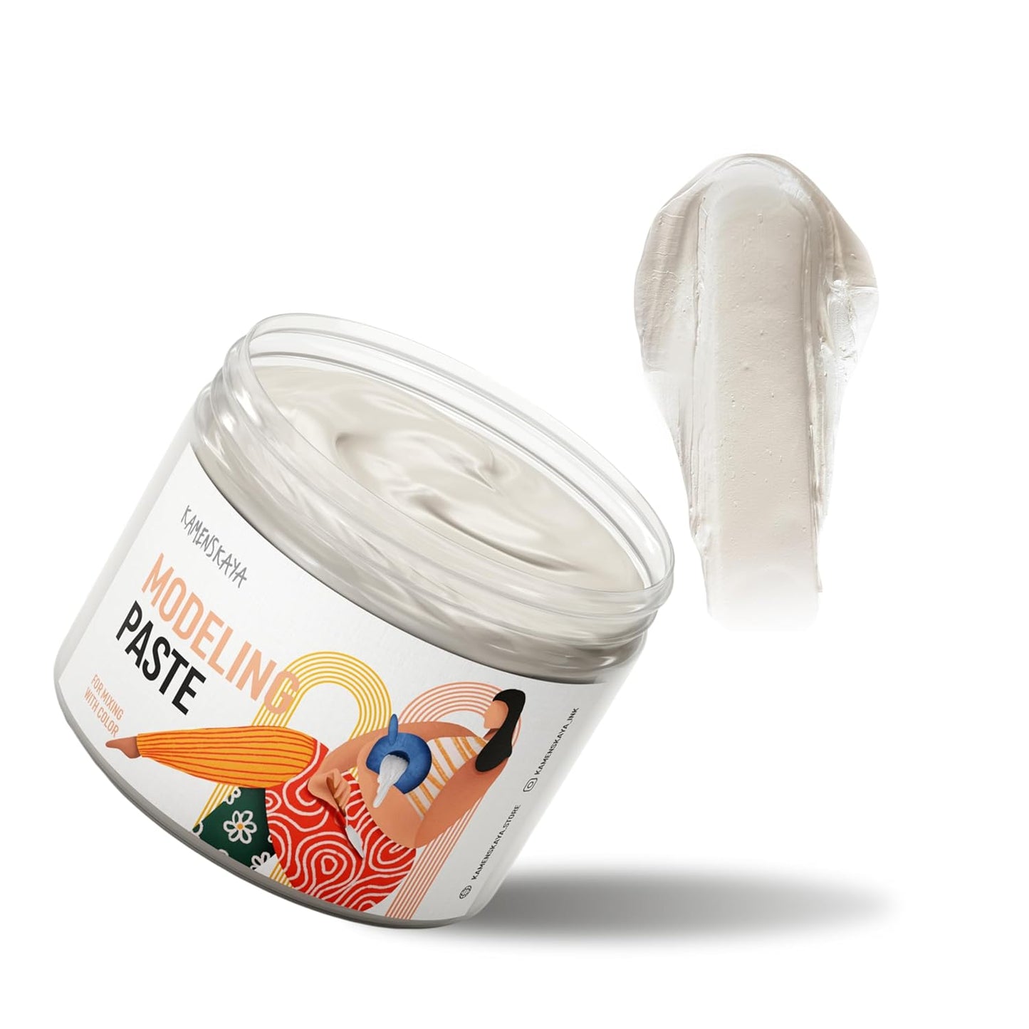 Strukturpaste für Acrylmalerei, Fein Elfenbein 500 ml