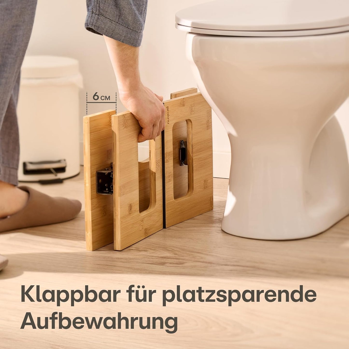 Klappbarer Toilettenhocker