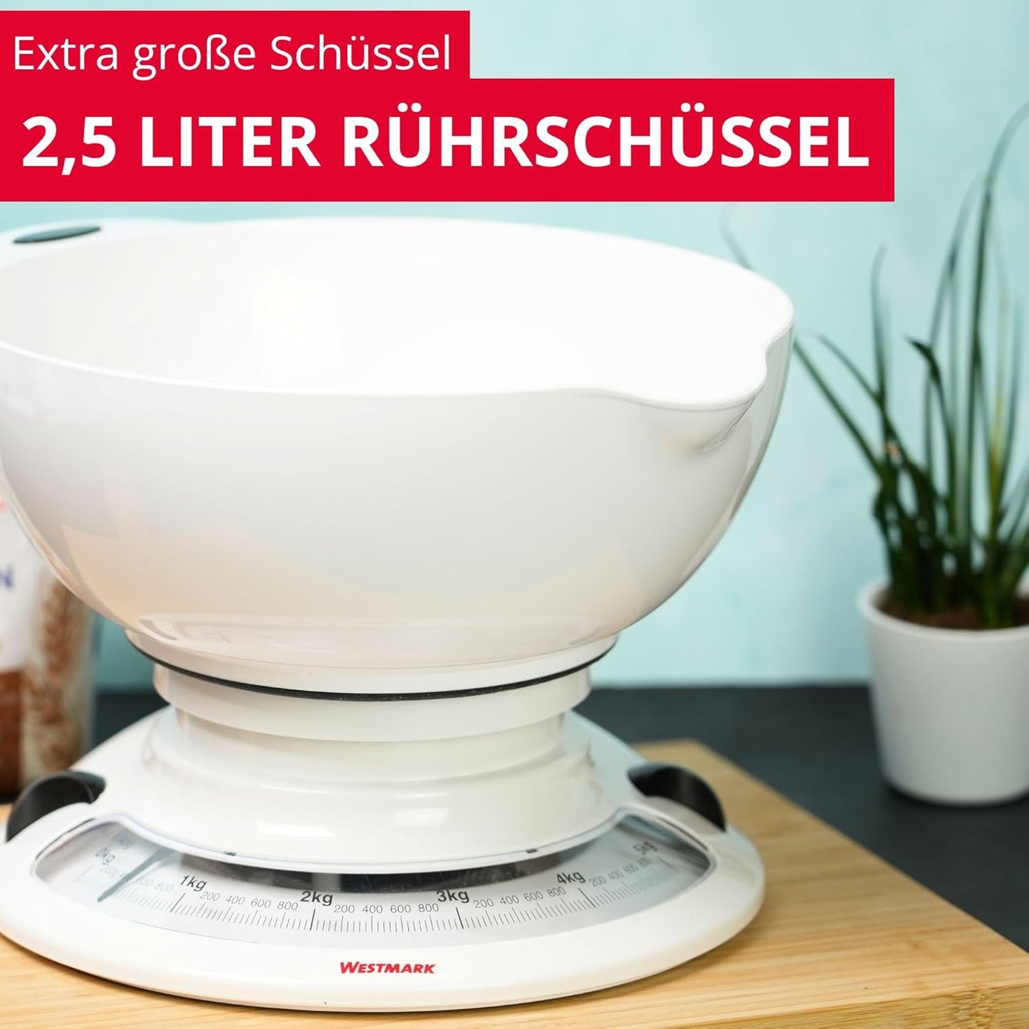 Küchenwaage mit Schüssel, Set 2-tlg., Manuell