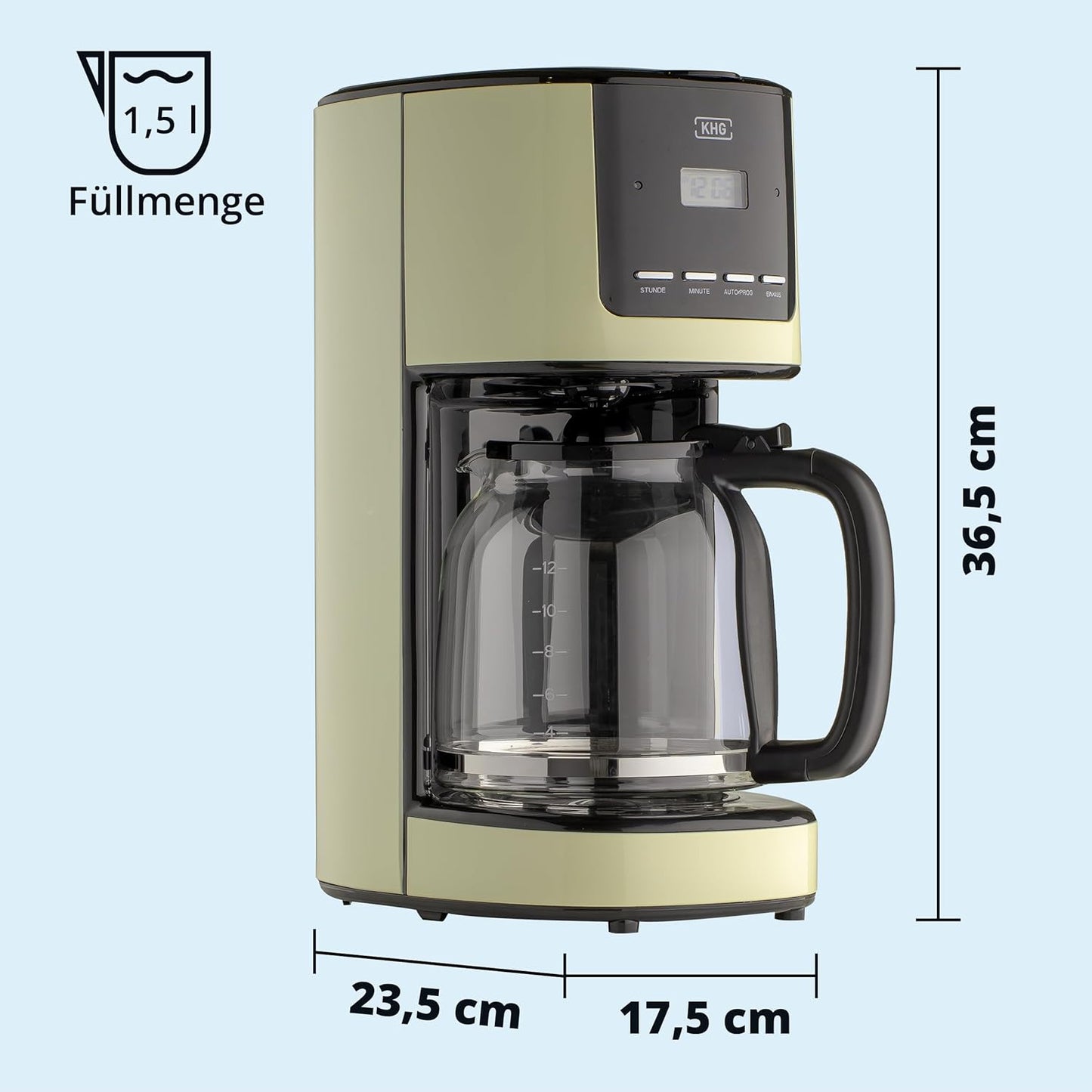 Kaffeemaschine KA-184 mit Timer-Funktion, Creme