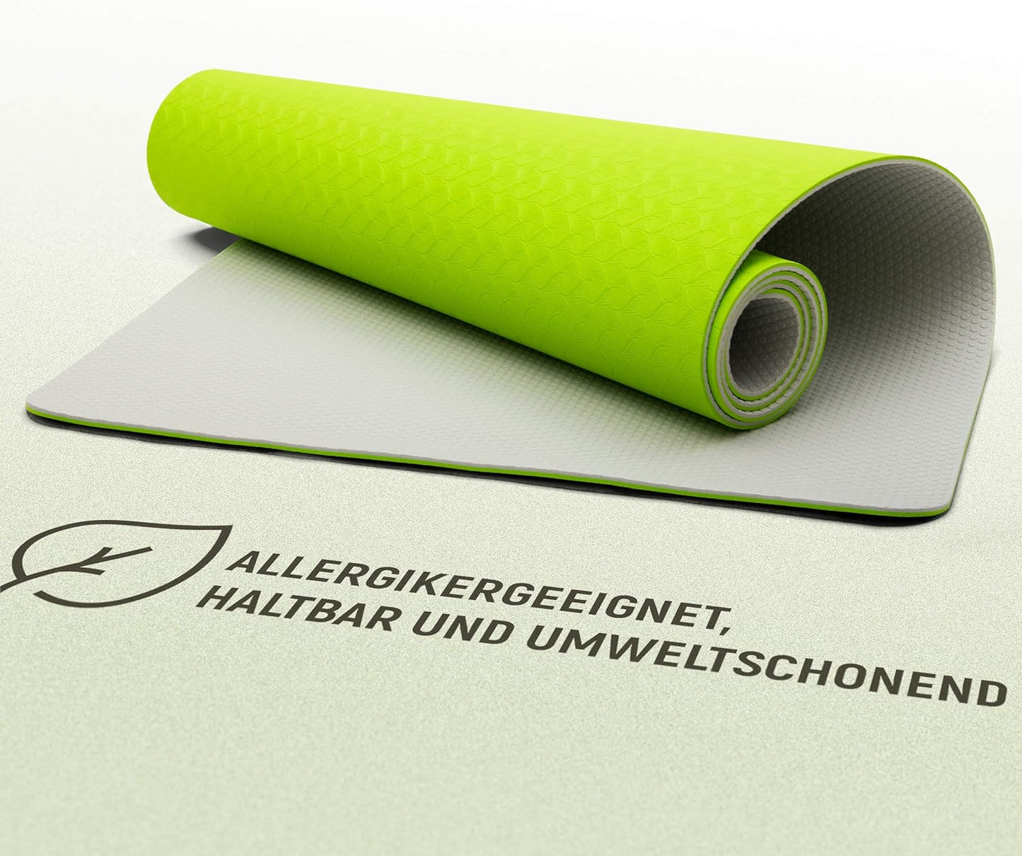 Rutschfeste Yogamatte Lime, Yogamatte lime