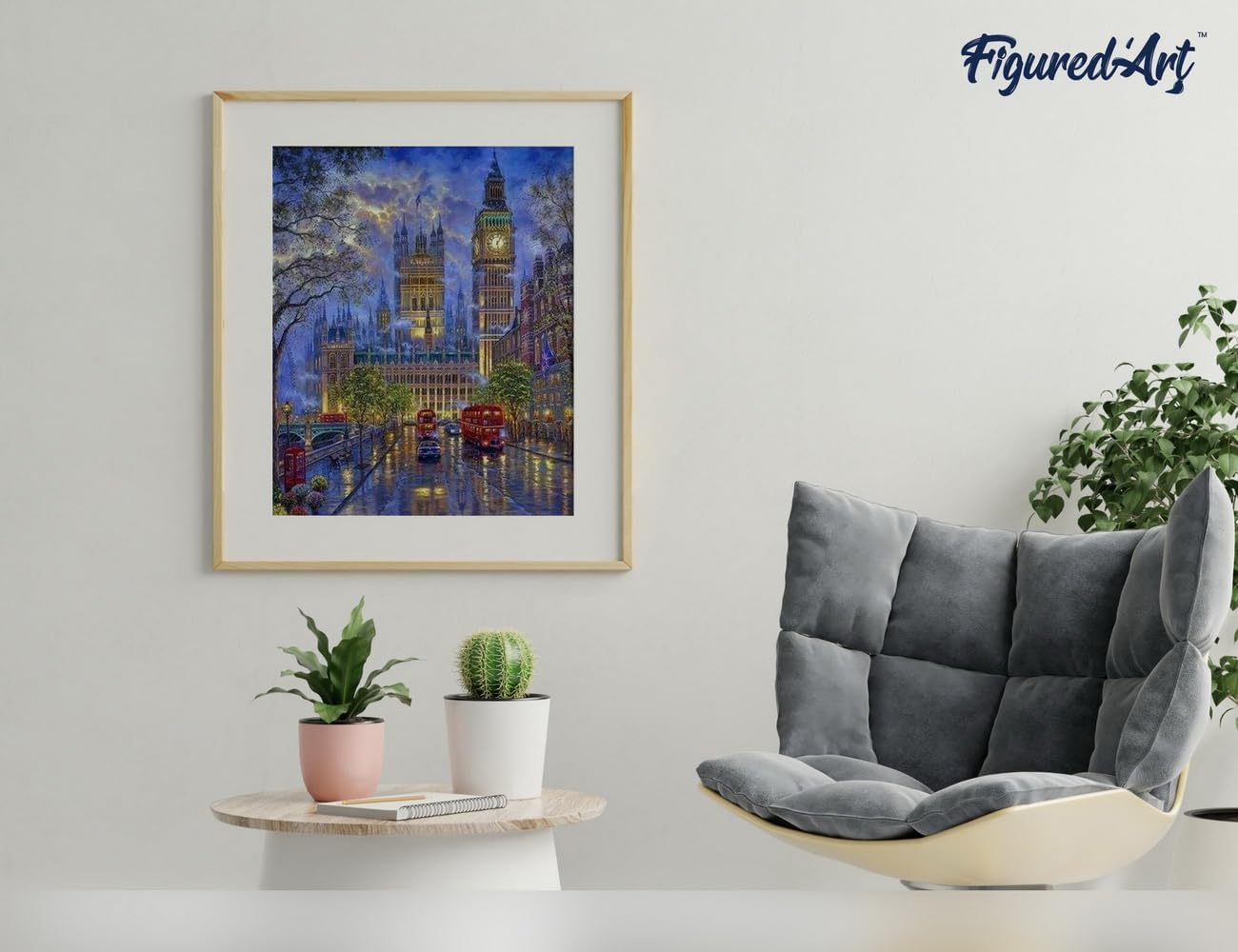 Malen nach Zahlen Set "London in der Dämmerung" (40x50cm), London in der Dämmerung 40x50cm Mit Keilrahmen (nicht gespannt)