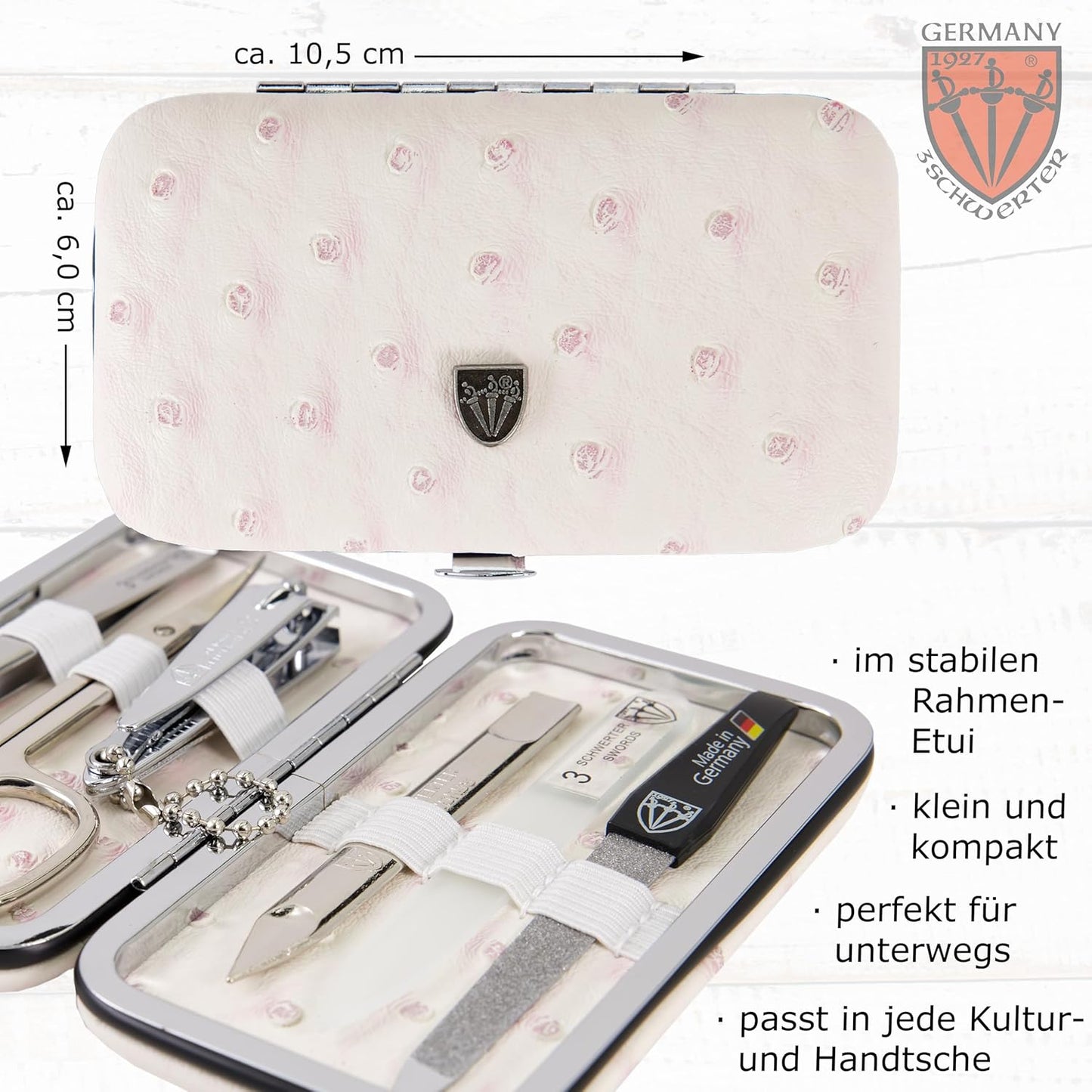 6-teiliges Maniküre-Set Catania, STRAUSS BEIGE - KUNSTLEDER