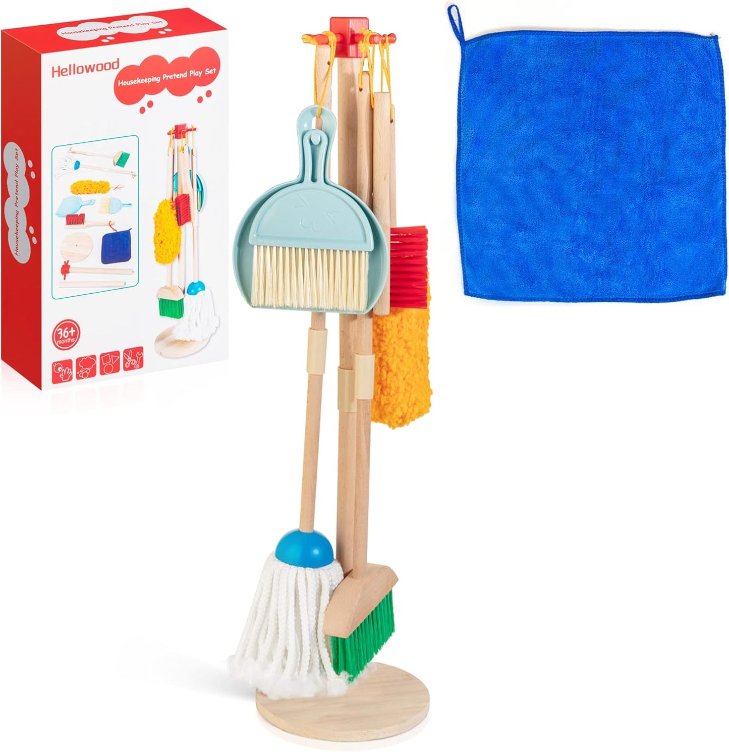 Holz-Reinigungsset für Kinder (8-teilig)