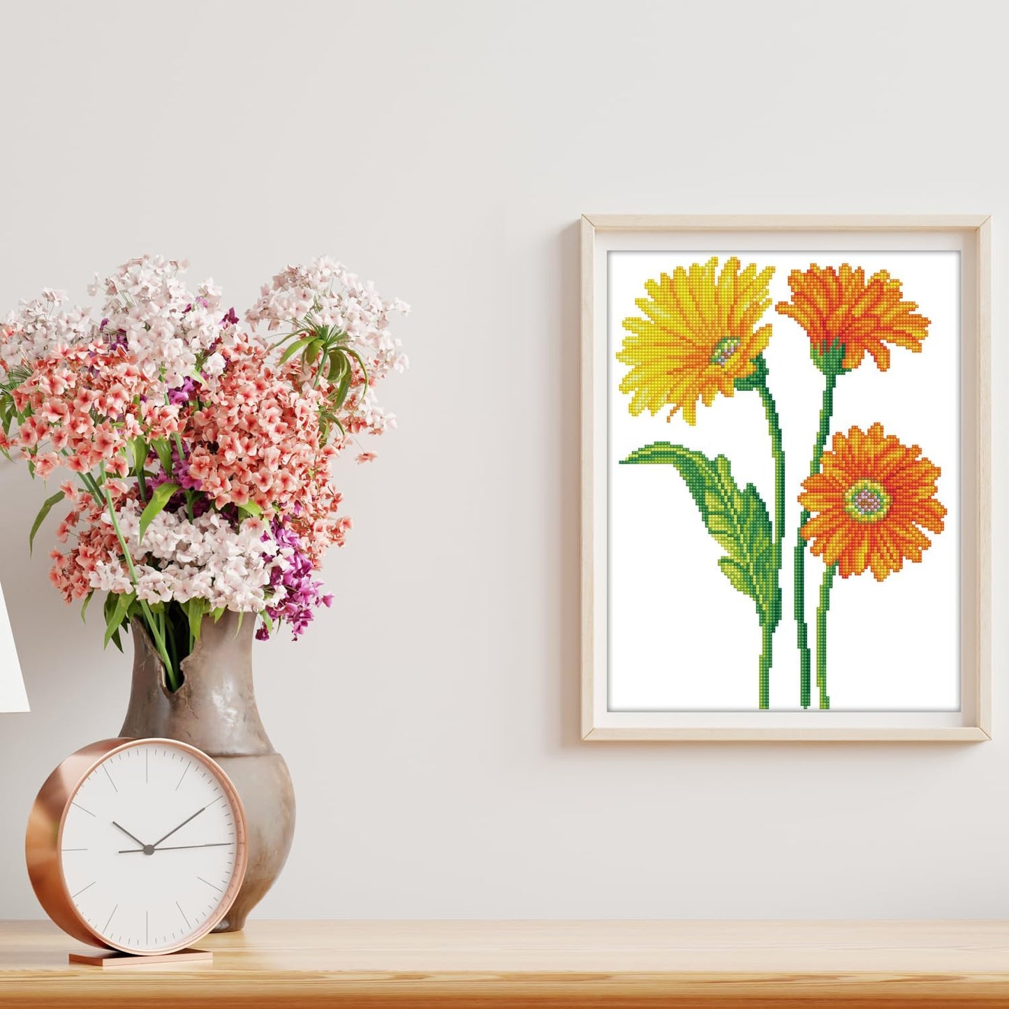 Diamond Painting Kit Blumen, 27 x 37cm Stehend Hoch