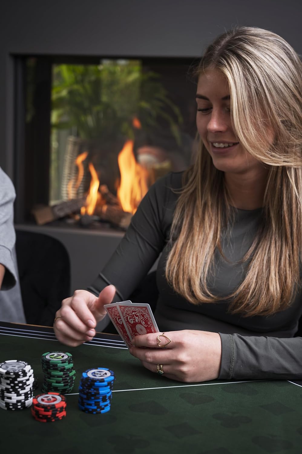 Pokermatte mit rutschfester Spielfläche, grün 180x90cm