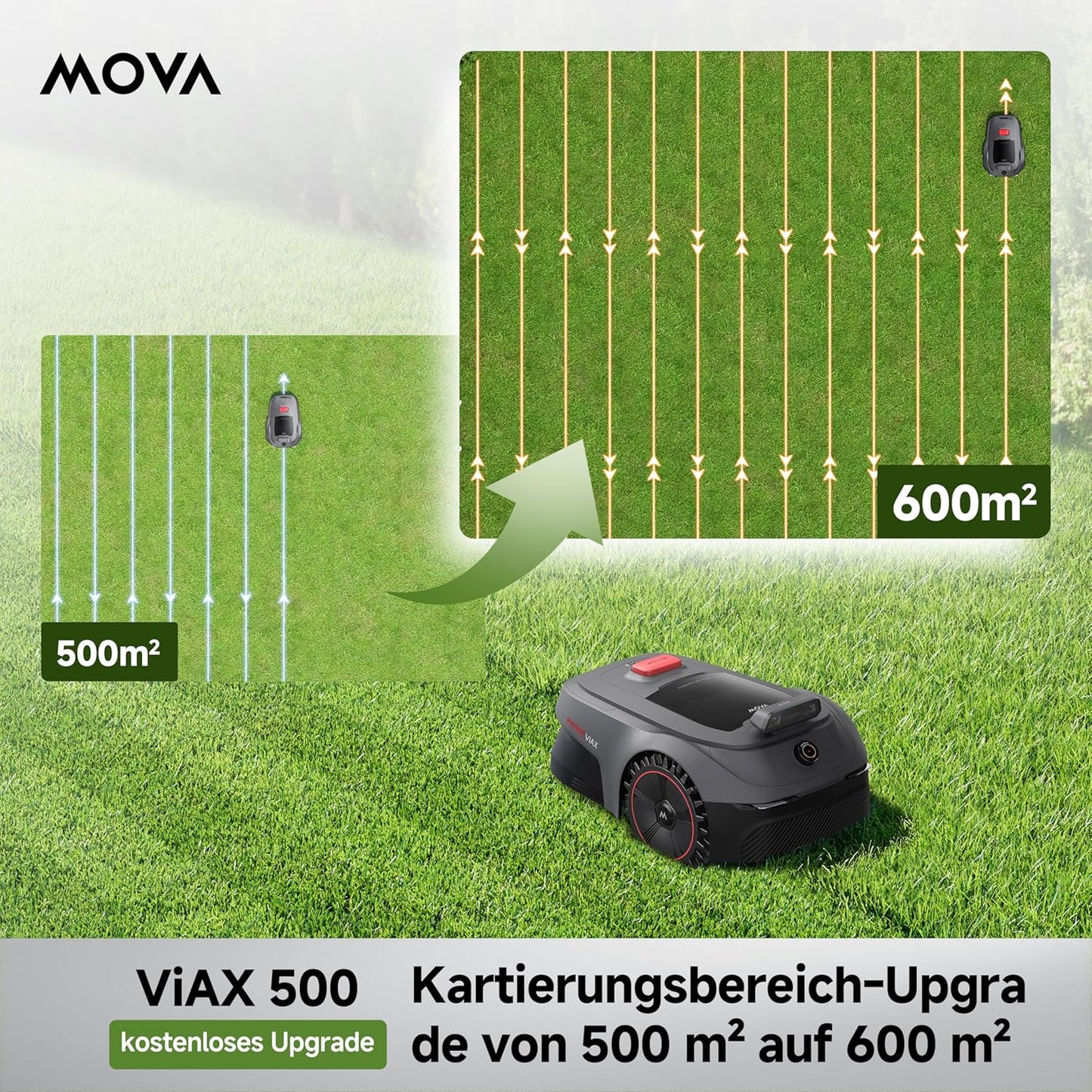 ViAX 500 Mähroboter ohne Begrenzungskabel, 600 m², ViAX 500