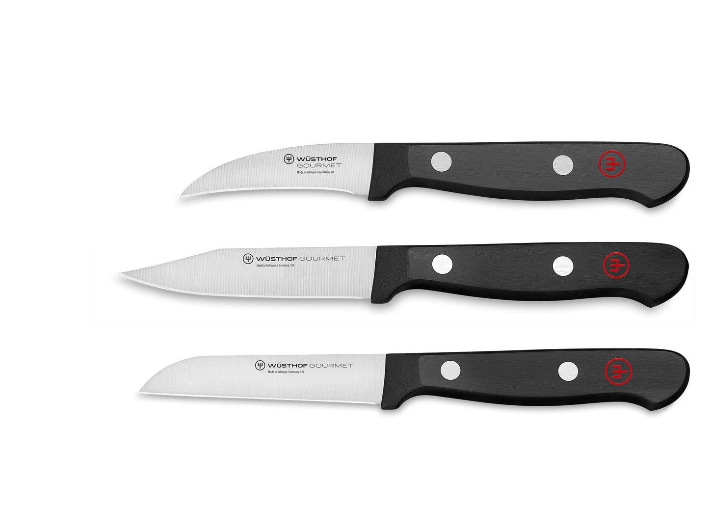 Gourmet Gemüsemessersatz, 1 Schälmesser, 2 Gemüsemesser