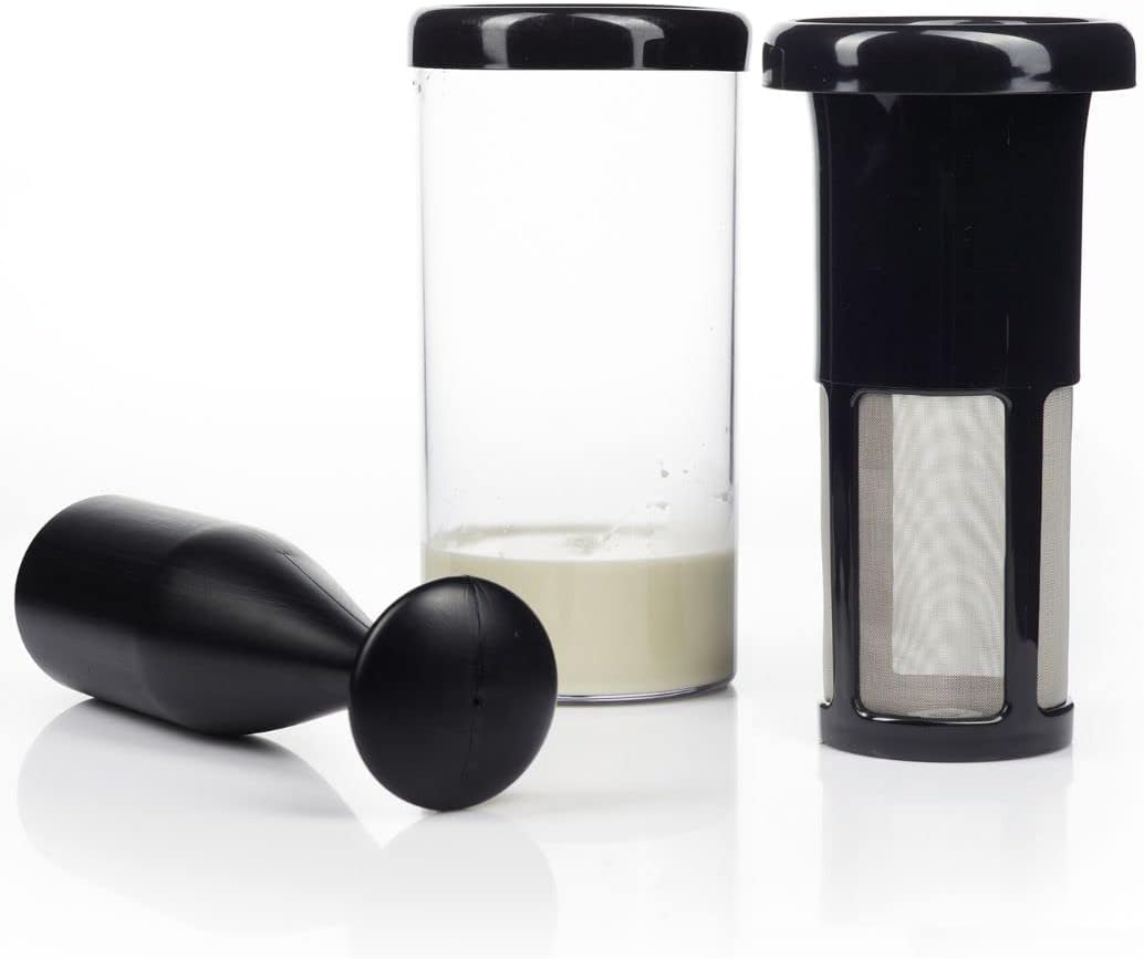 Pflanzenmilchbereiter mit Filtersiebe, Black