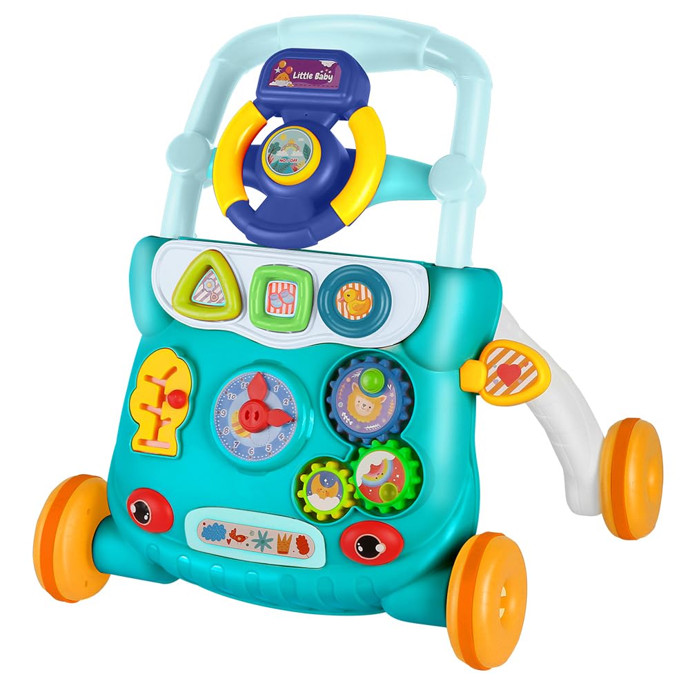 Lauflernwagen für Kleinkinder, Aktivitäts- und Entwicklungsspielzeug, 40 × 32 × 40,5 cm – Grün