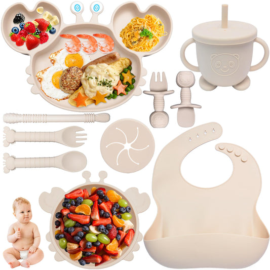 10-teiliges Kindergeschirr-Set, Beige