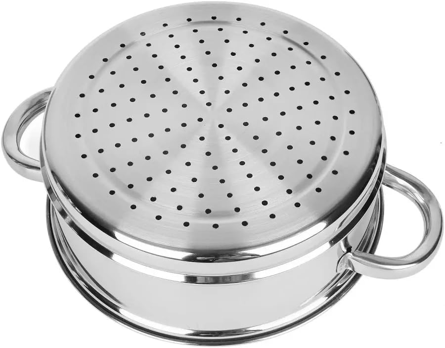 Dampfgartopf-Set mit 3 Einsätzen & 1 Glasdeckel, 24 cm