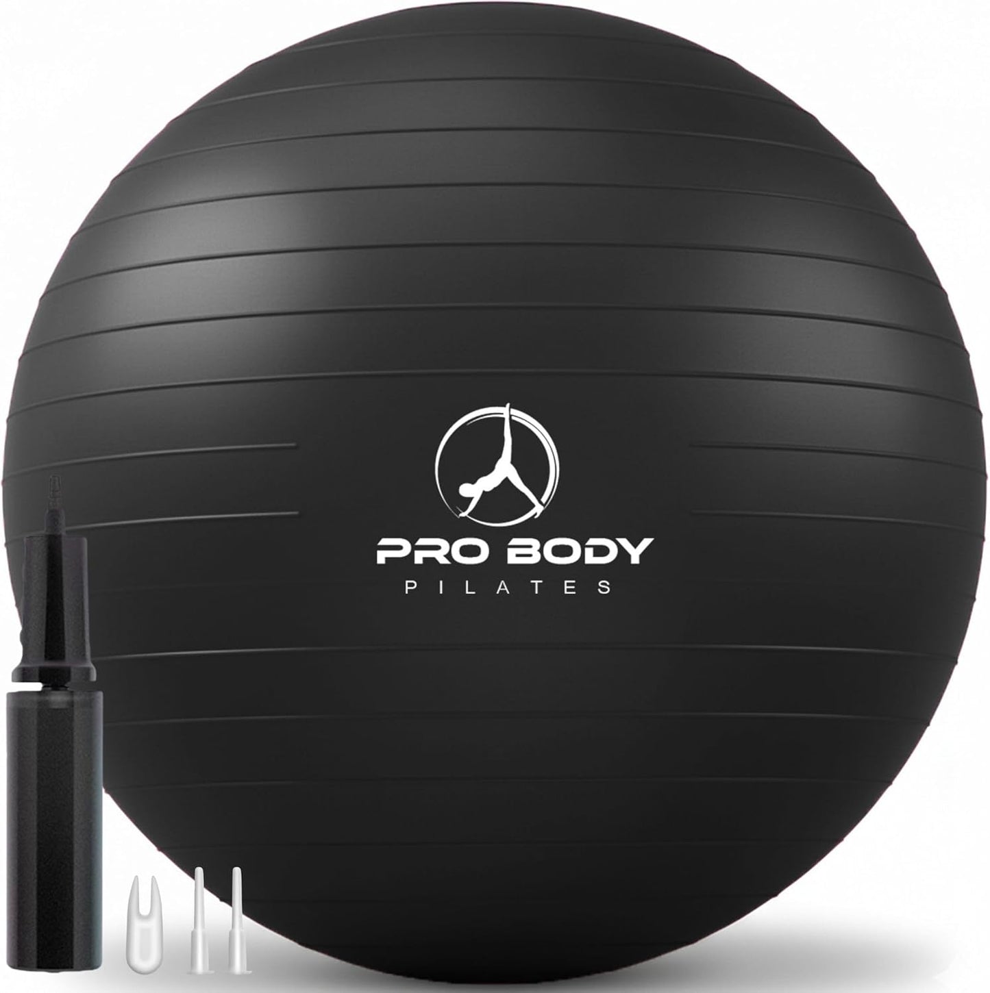 Gymnastikball mit Luftpumpe, Schwarz 75 cm