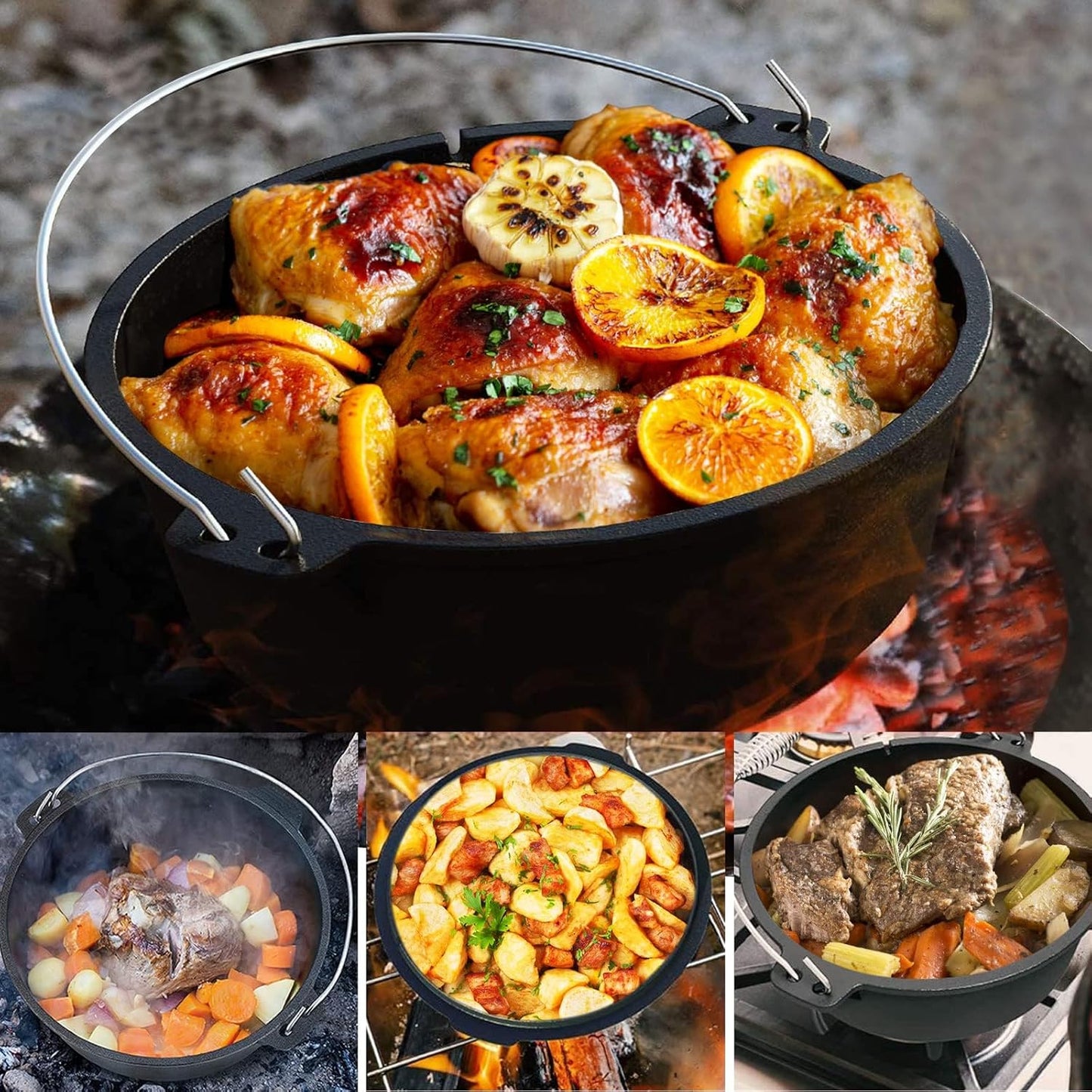 Dutch Oven mit Deckelheber, 9 Liter