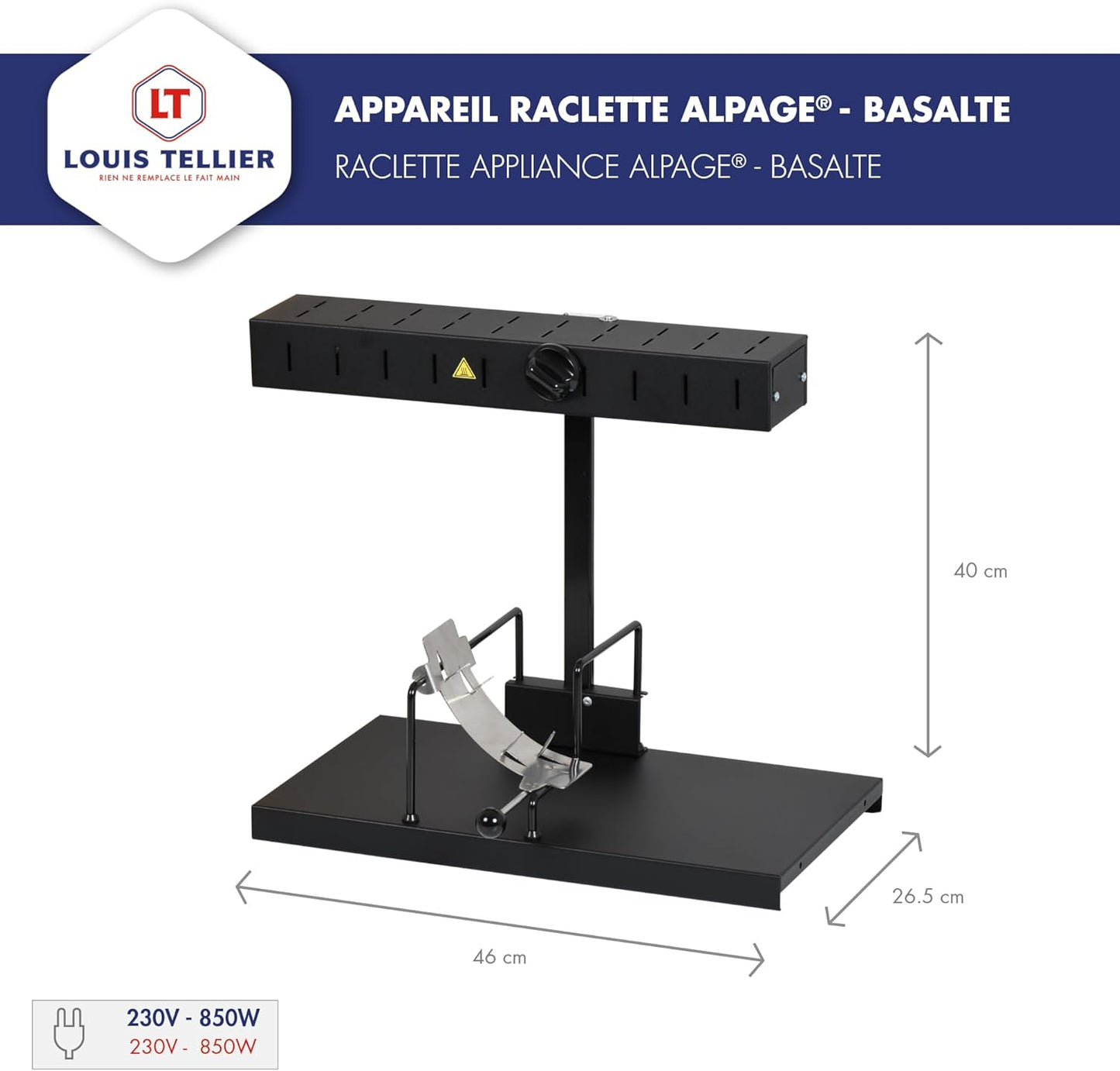 Raclettegerät Alpage - Basalte, Basalte