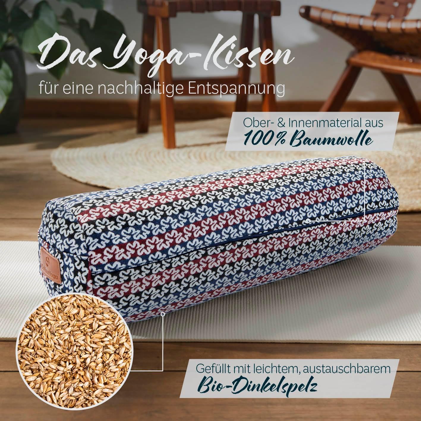 Yoga-Bolster Tarik, Dinkelspelz, Dinkelspelz Style 17
