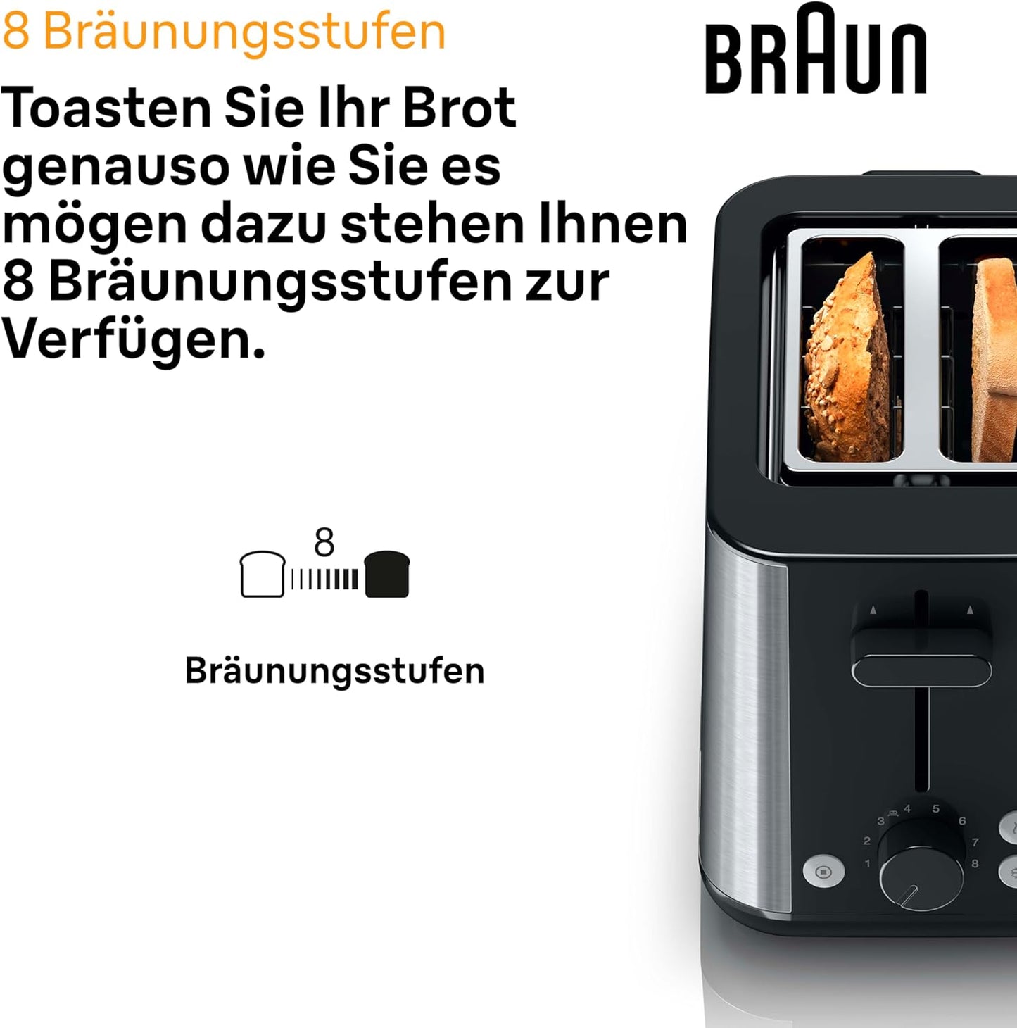 Toaster HT 1510 BK 2 Scheiben, Schwarz