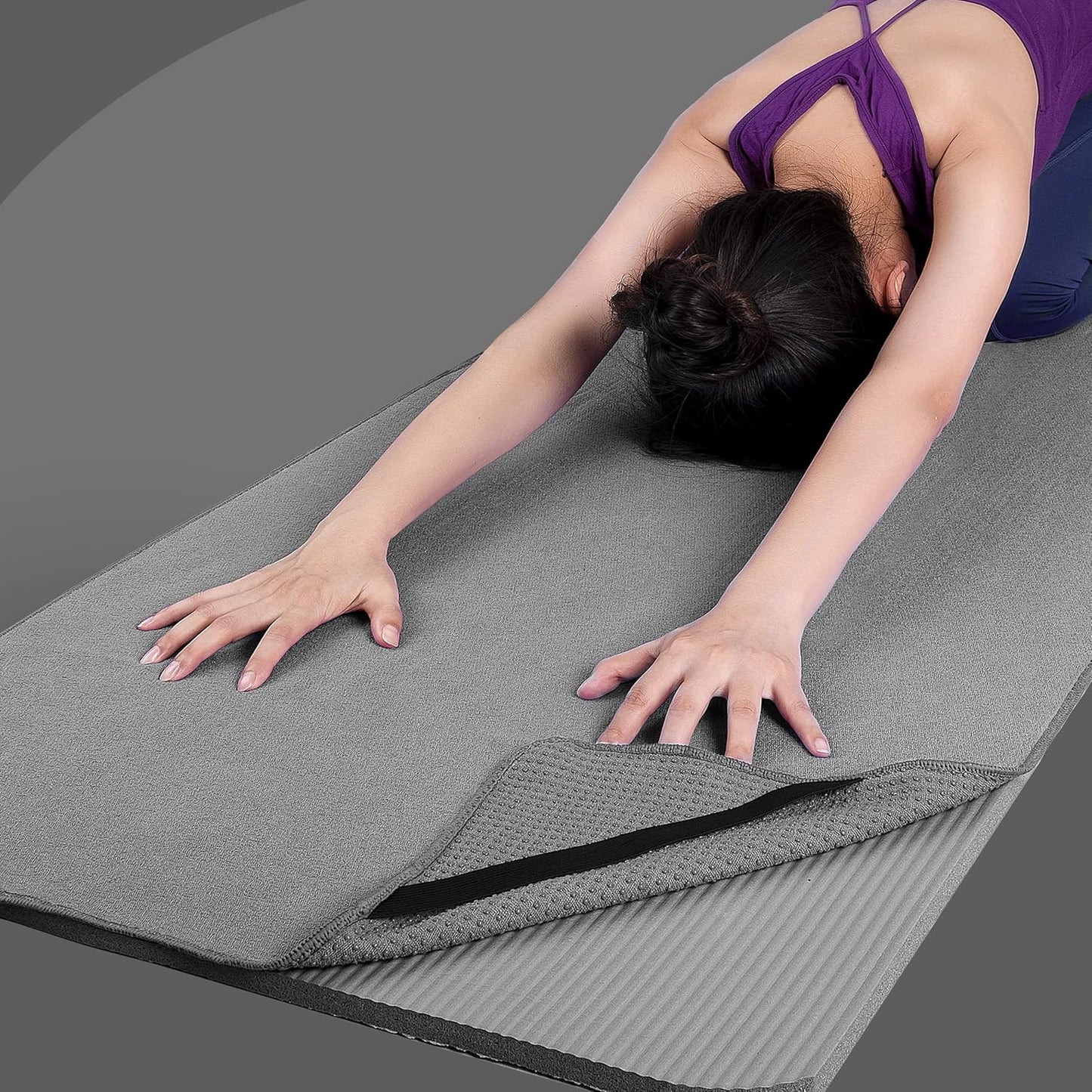 Yoga Handtuch, Grau