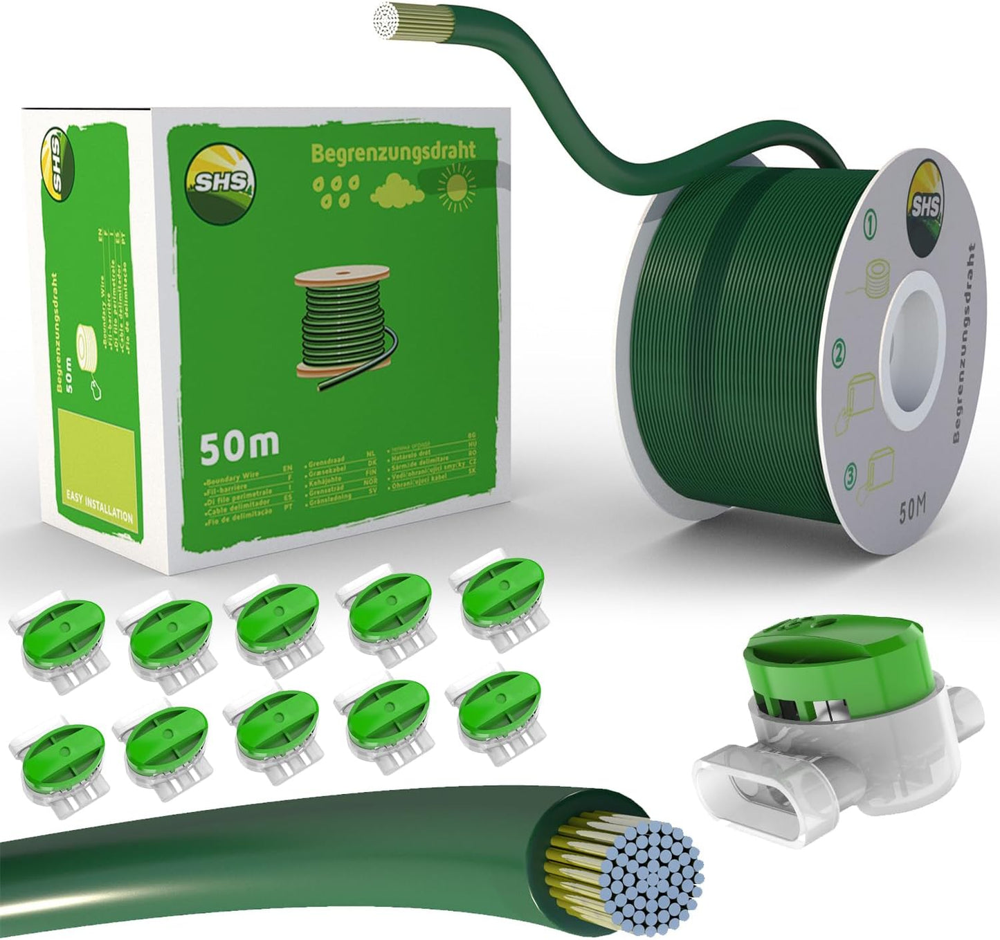 Begrenzungskabel-Set für Mähroboter, 50m