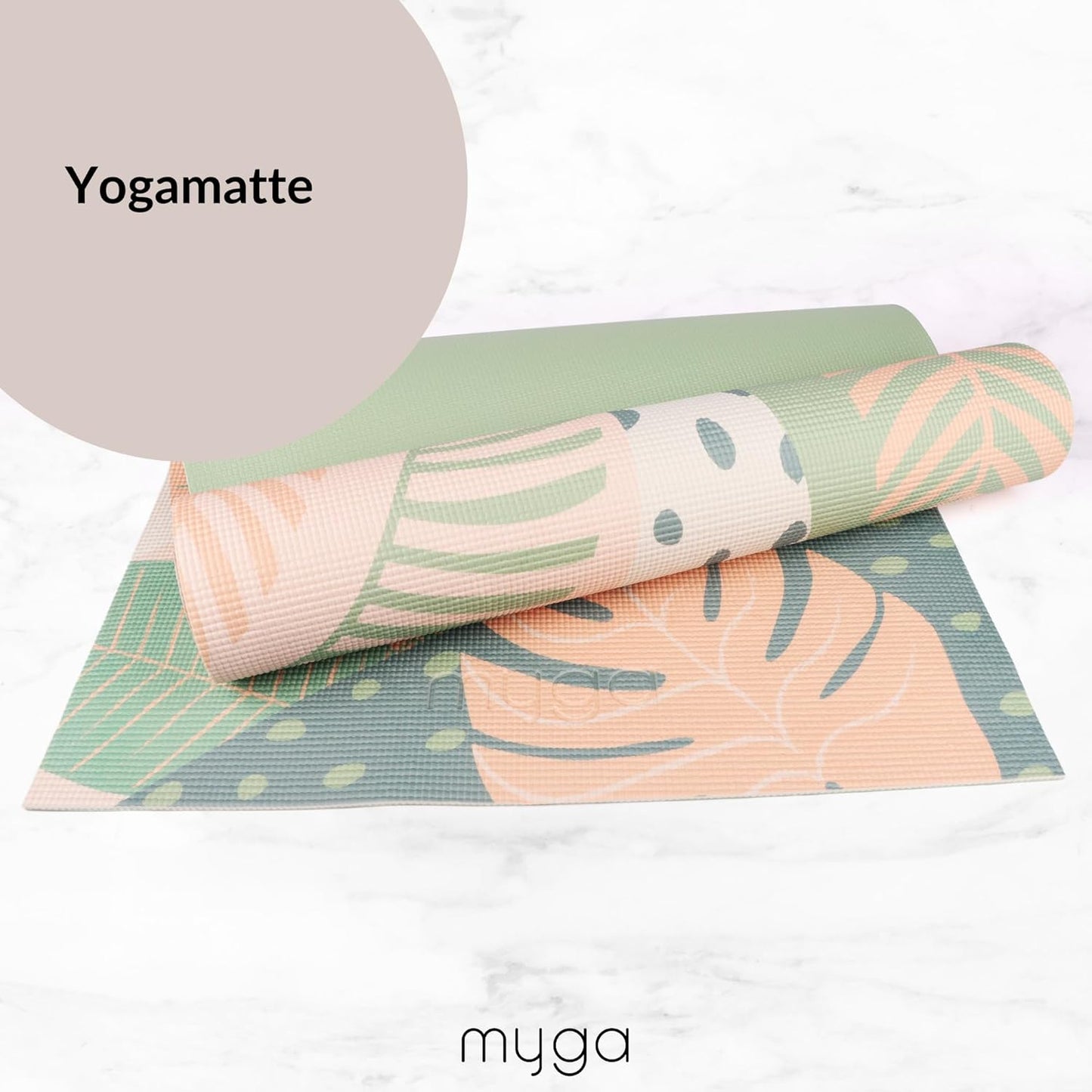Yoga-Starter-Set mit Matte, Block & Gurt, Palm