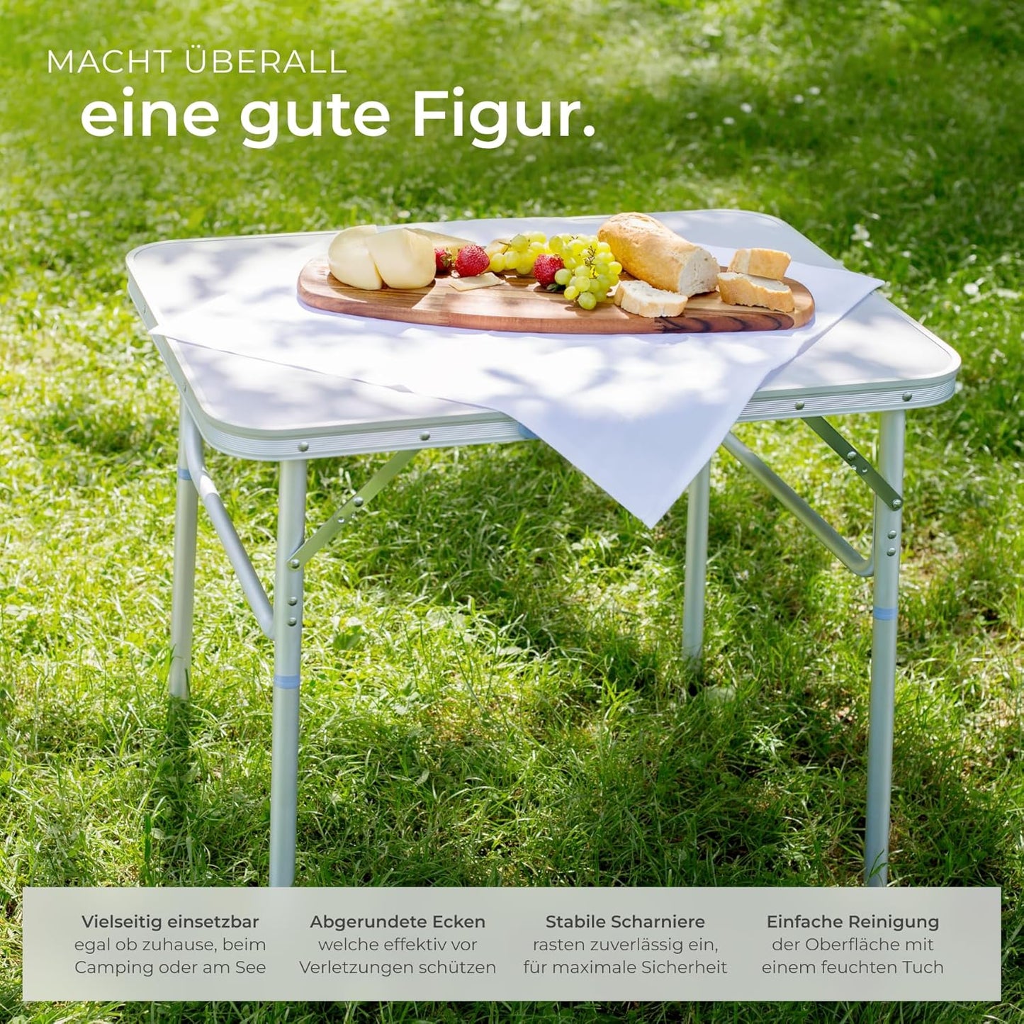 Klapptisch Model 401066, leicht und wetterfest, 75x55x68cm (Model 401066)