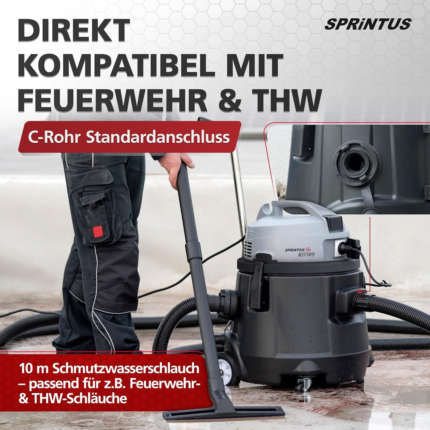 N51/1 KPS Nasssauger mit Abpumpfunktion
