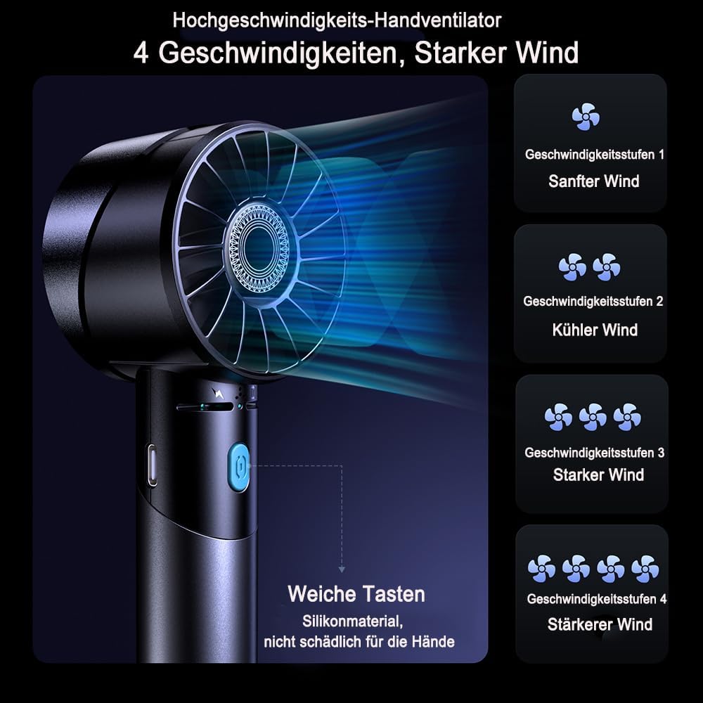 Mini-Handventilator, Schwarz