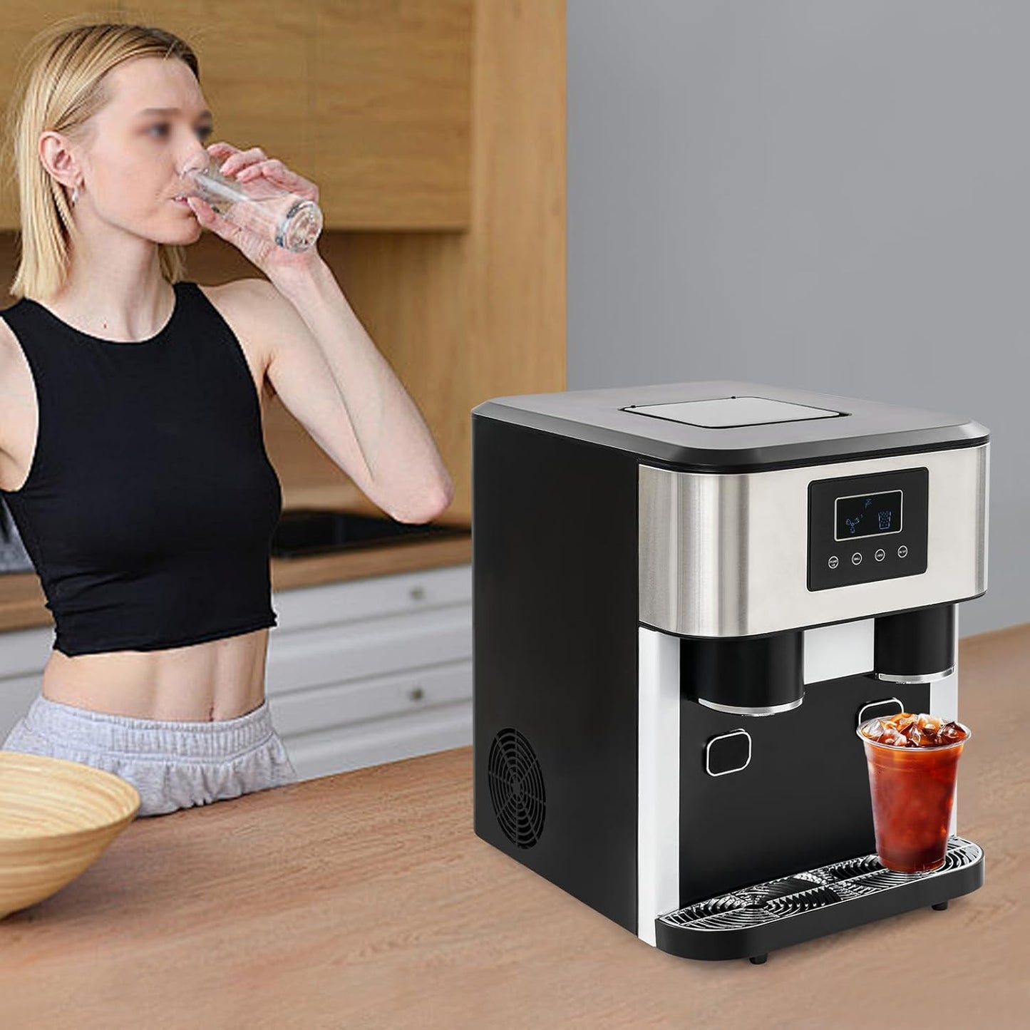 3-in-1 Eiswürfel- und Crushed-Eis-Maschine