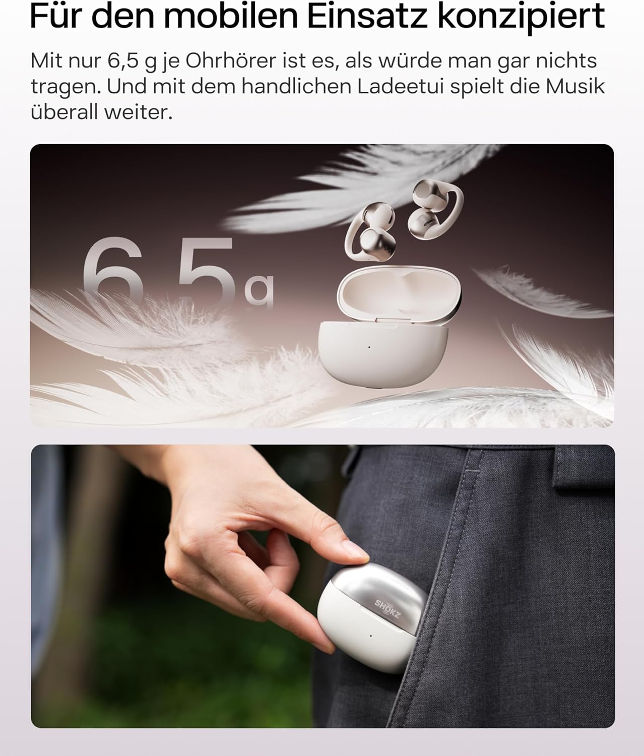 OpenDots One Open-Ear-Kopfhörer, Standard grau