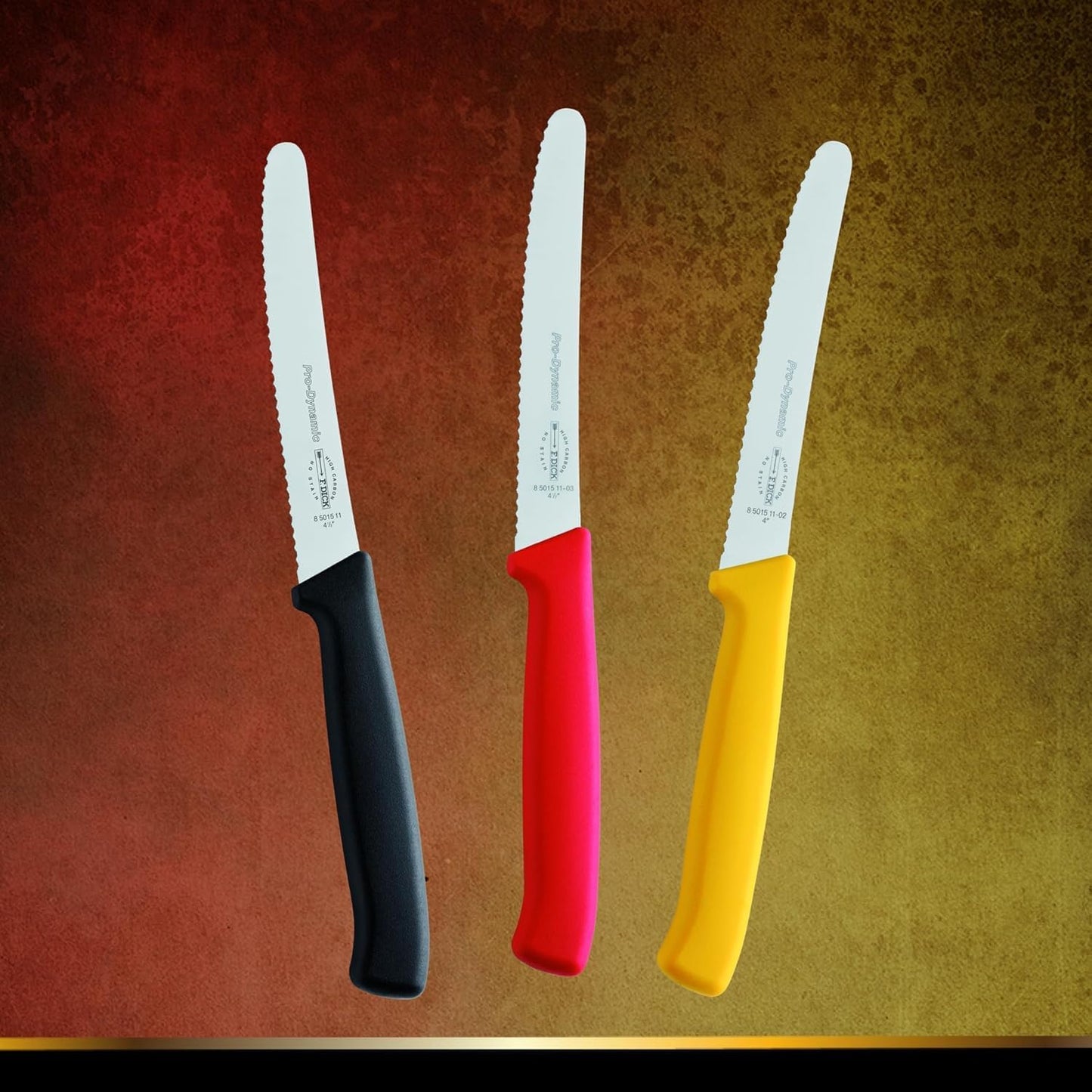 Allzweckmesser-Set Flutlicht Edition, Schwarz/Rot/Gold Flutlicht