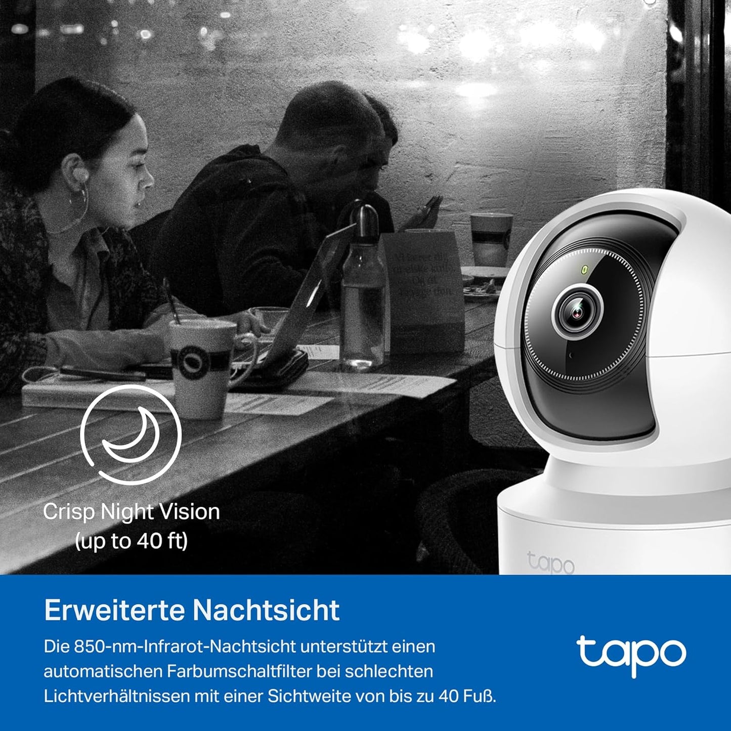C232 360° KI-WLAN-Überwachungskamera mit 3K 5MP, 5MP Ethernet
