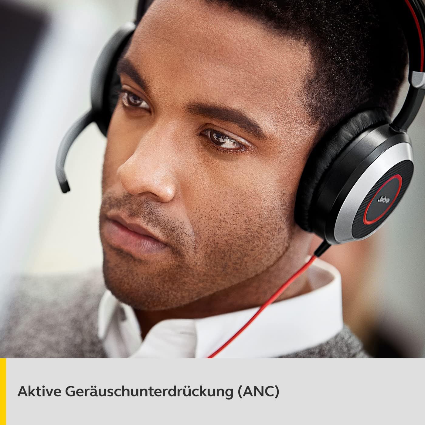 Evolve 80 UC Over-Ear Headset mit Noise Cancelling, Stereo Jack 3,5mm Alle Plattformen