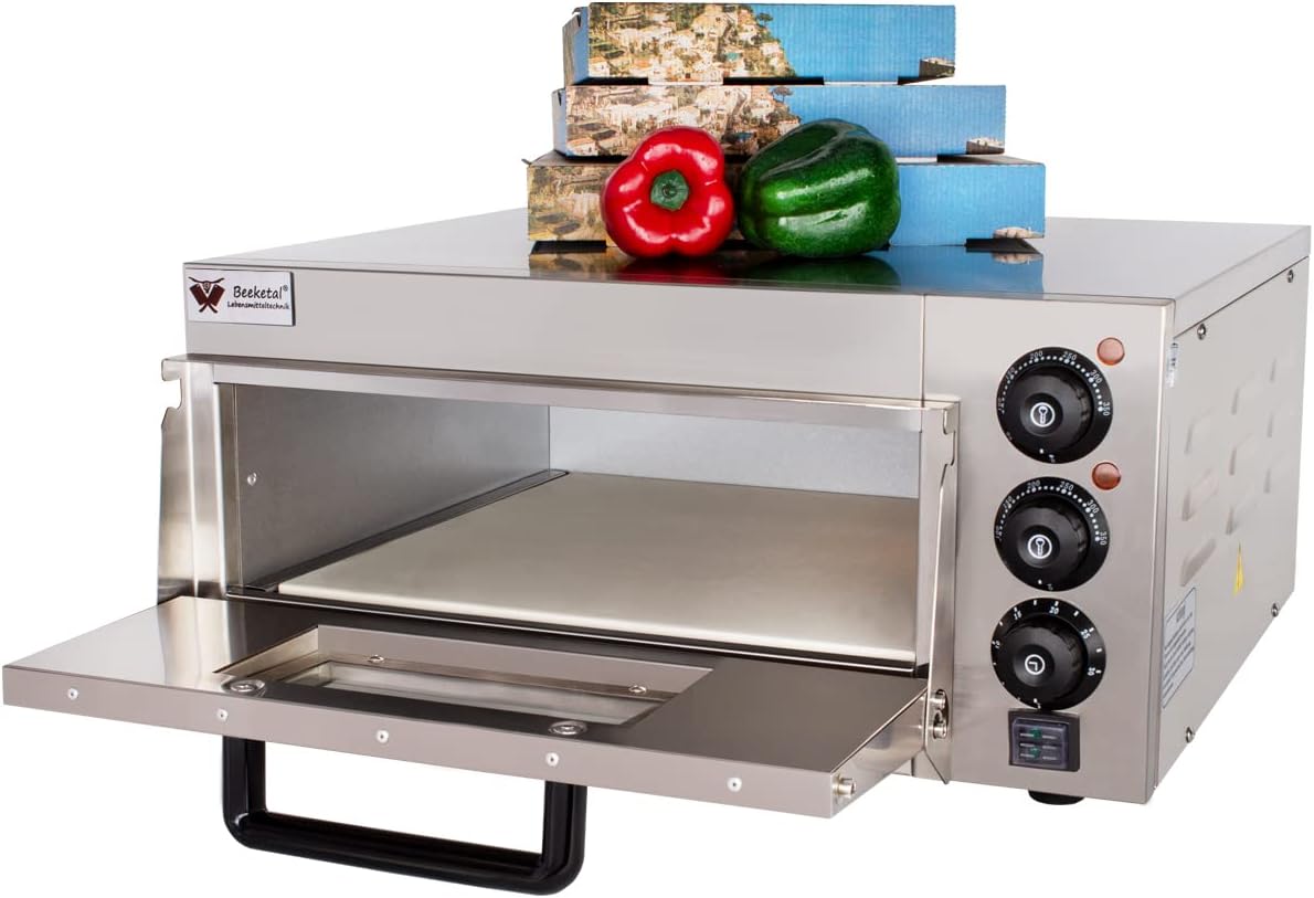 Profi Pizzaofen BPO33-1 mit Schamottstein, 400x400 Mm Backfläche
