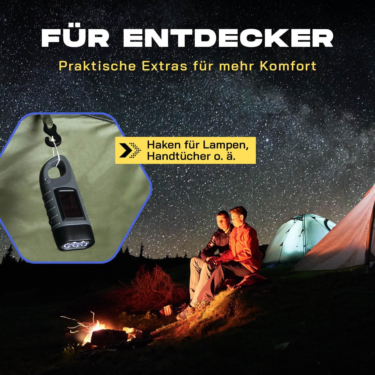 Kuppelzelt für 4 Personen, Dunkelgrün 4 Personen | 1 Eingang