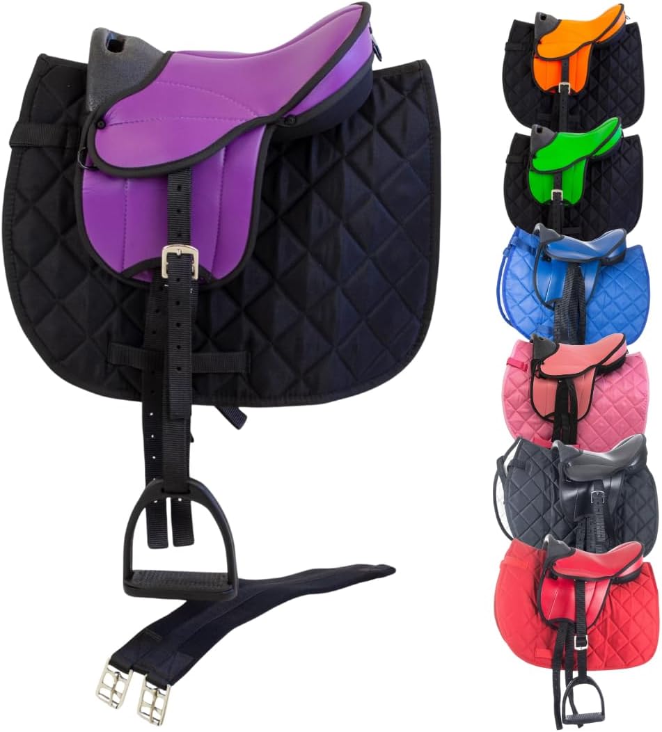 Sattel-Set für Holzpferd, Violett