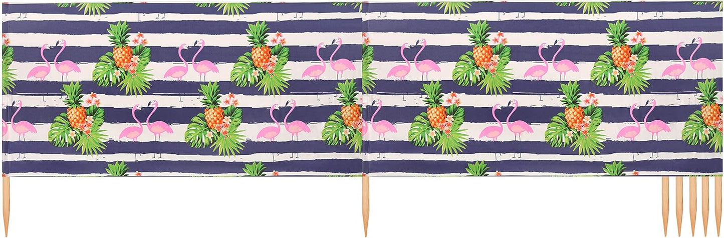 Wind- & Sichtschutz Ananas mit Holzstab 10 m, 10 m Ananas