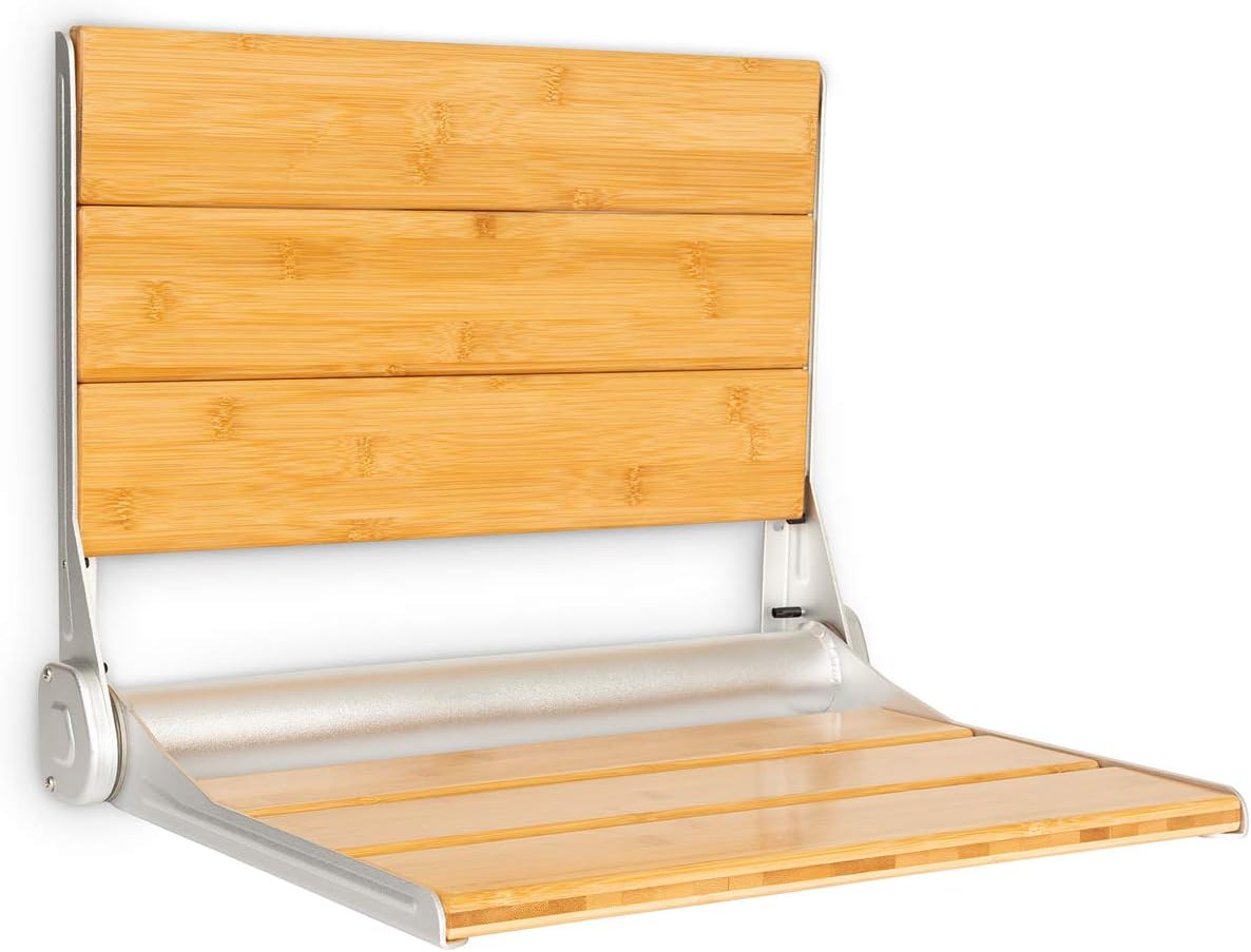 Klappbarer Duschsitz Arielle Deluxe mit Bambus-Sitzfläche, Arielle Deluxe, Braun