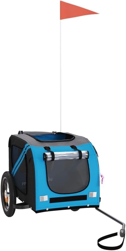 Fahrradanhänger Chrystal mit Reflektoren, 124 x 53 x 53 cm Blau