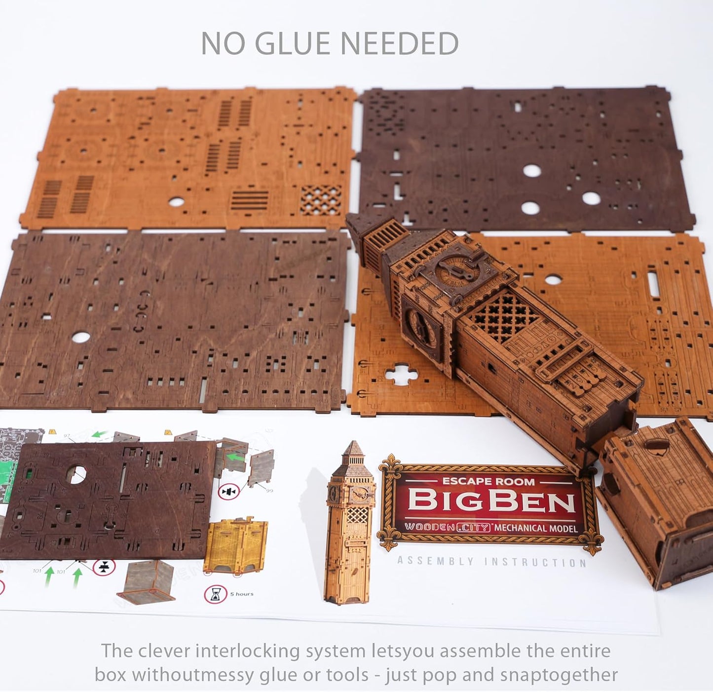 Holzpuzzle Box Big Ben