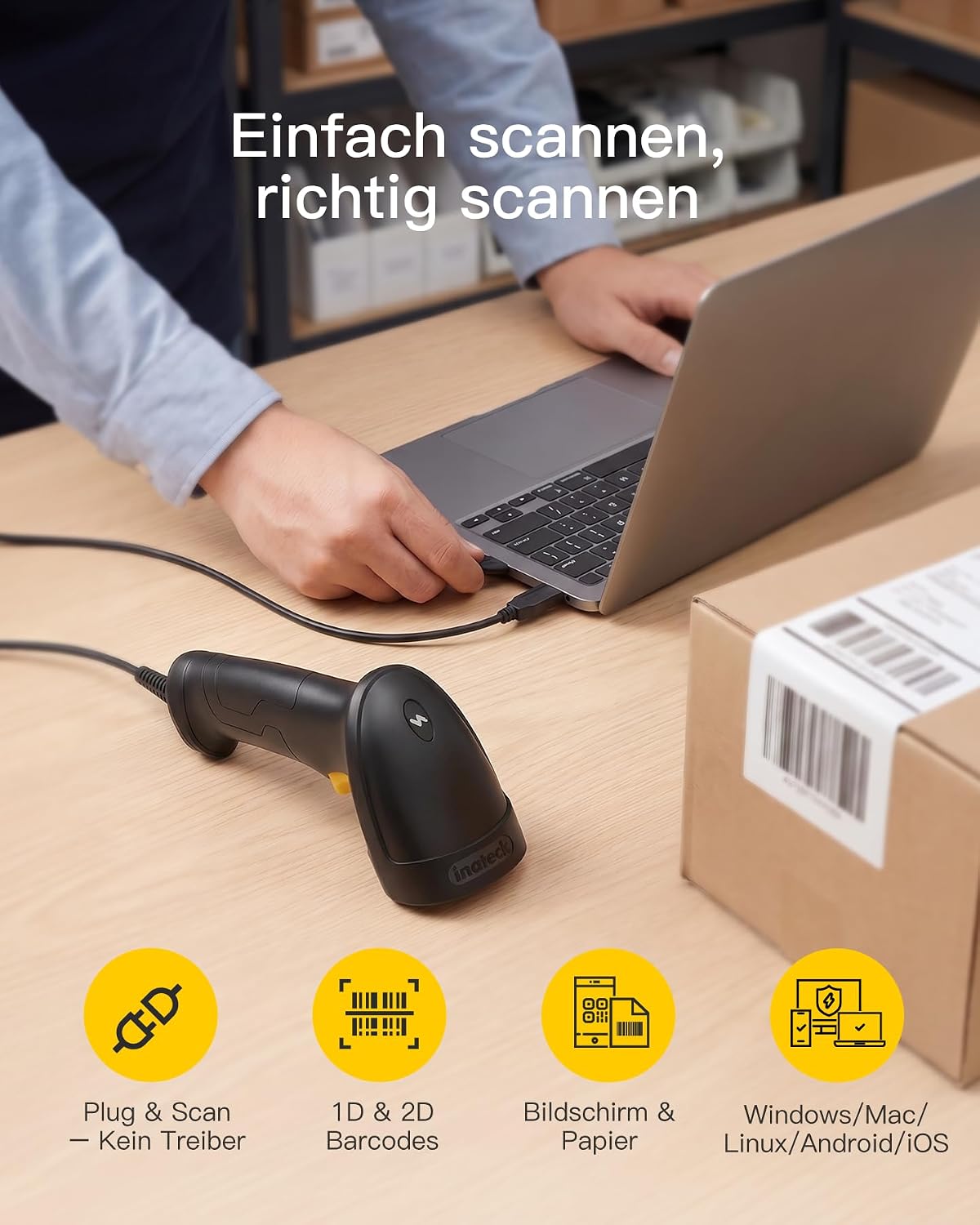 Hyper A60 Barcode Scanner 1D, 2D, QR