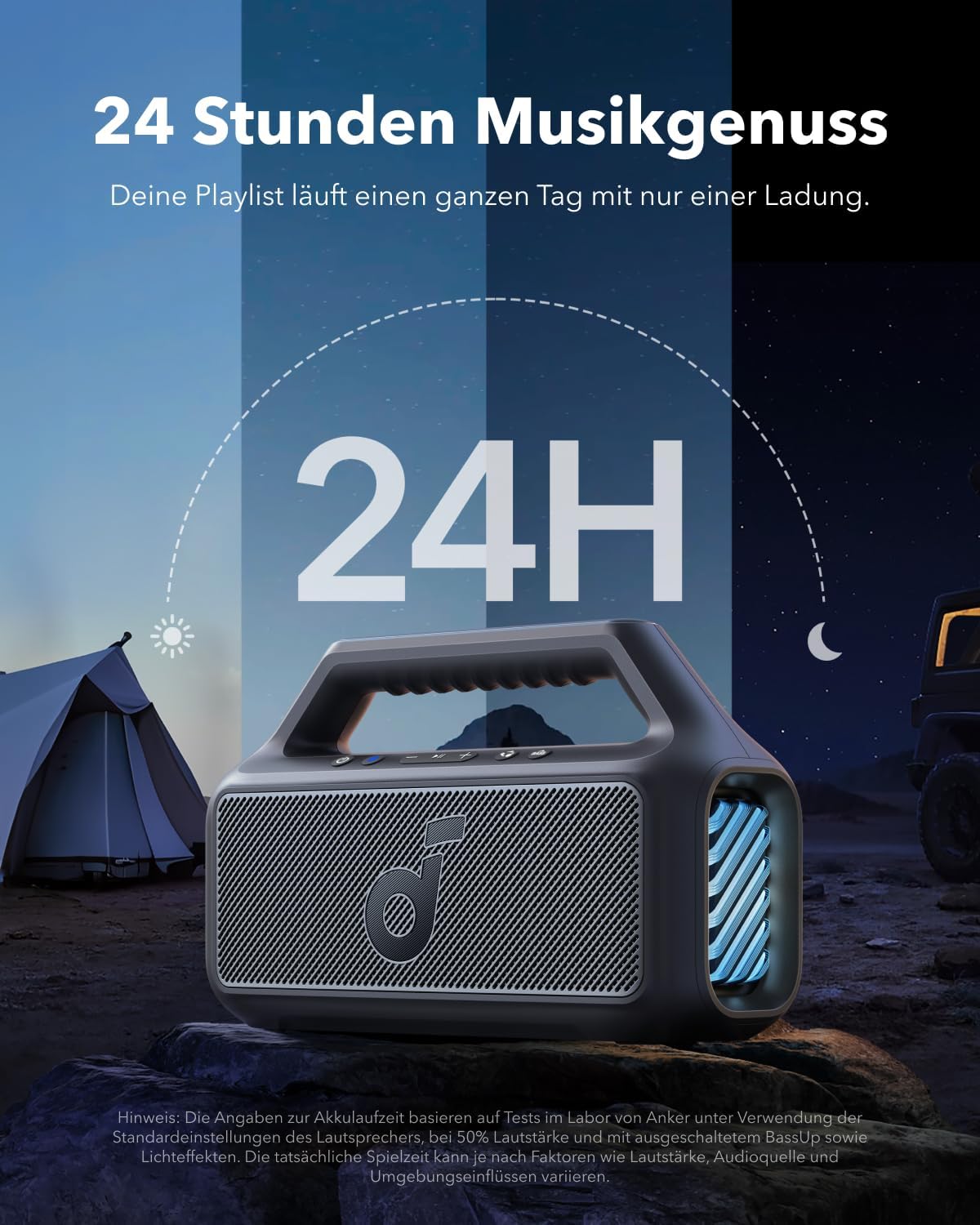 Boom 2 Outdoor-Lautsprecher, Schwarz