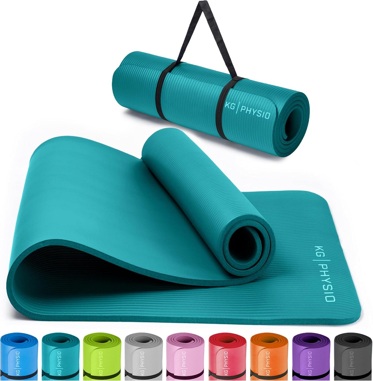 Rutschfeste Yogamatte, 183 x 60 cm, Turquoise