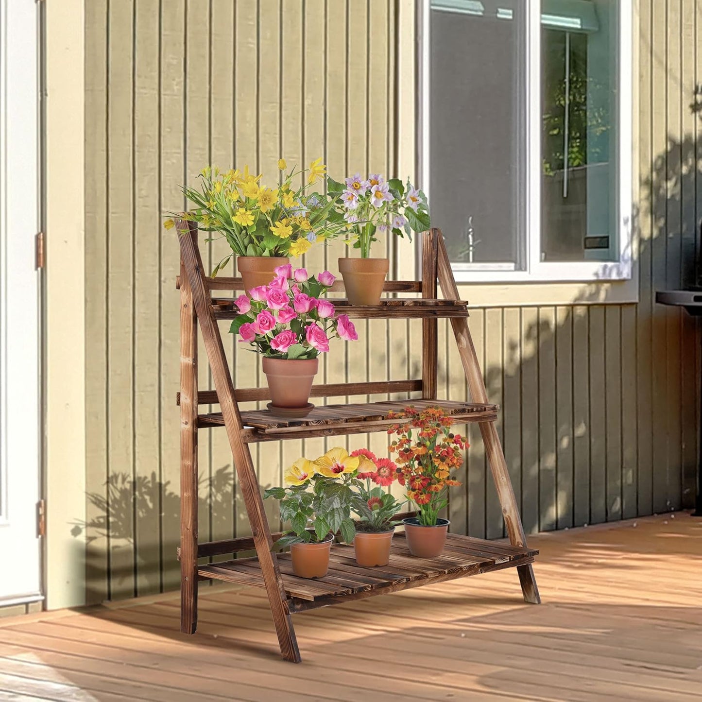 Pflanzentreppe mit 3 Stufen, L100 x B37 x H93 cm