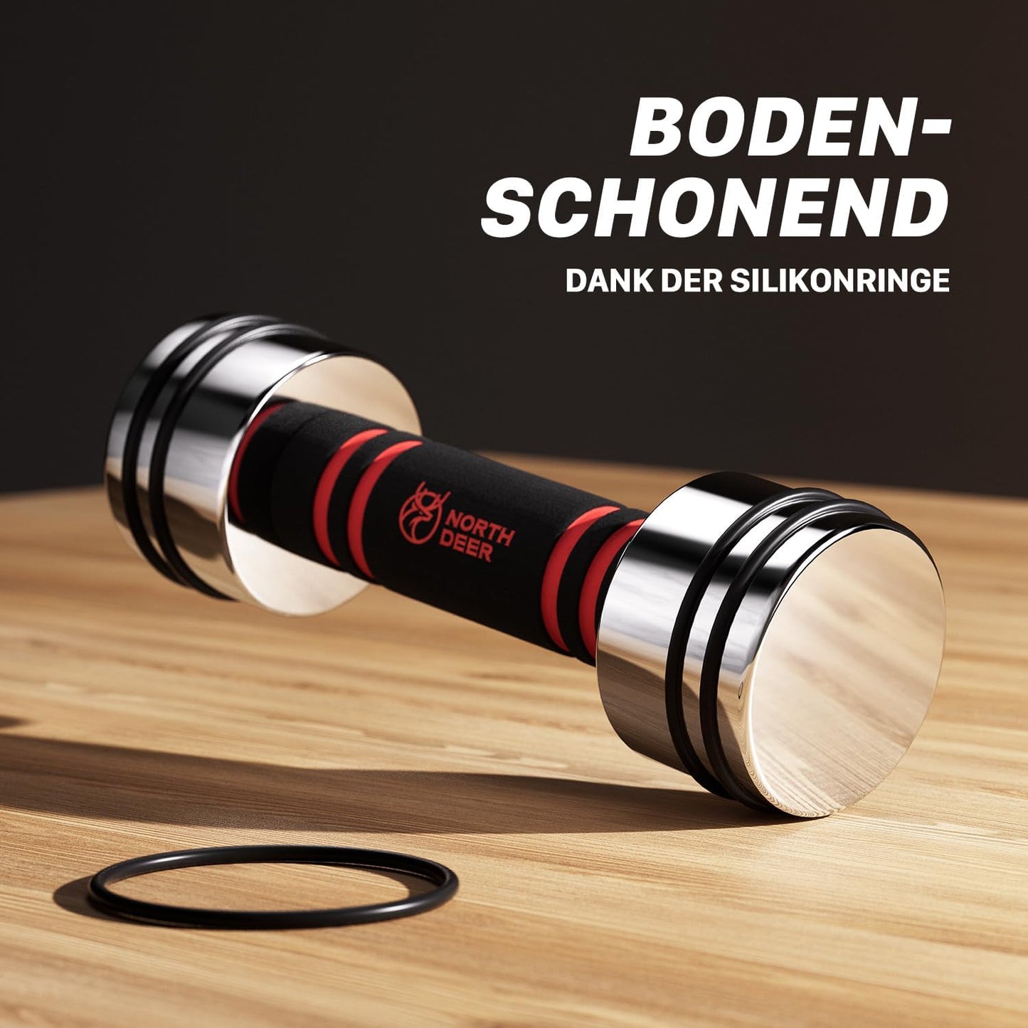 Einstellbare Stahlhanteln, 2×2,5kg (2 Stück) Standard, Rot