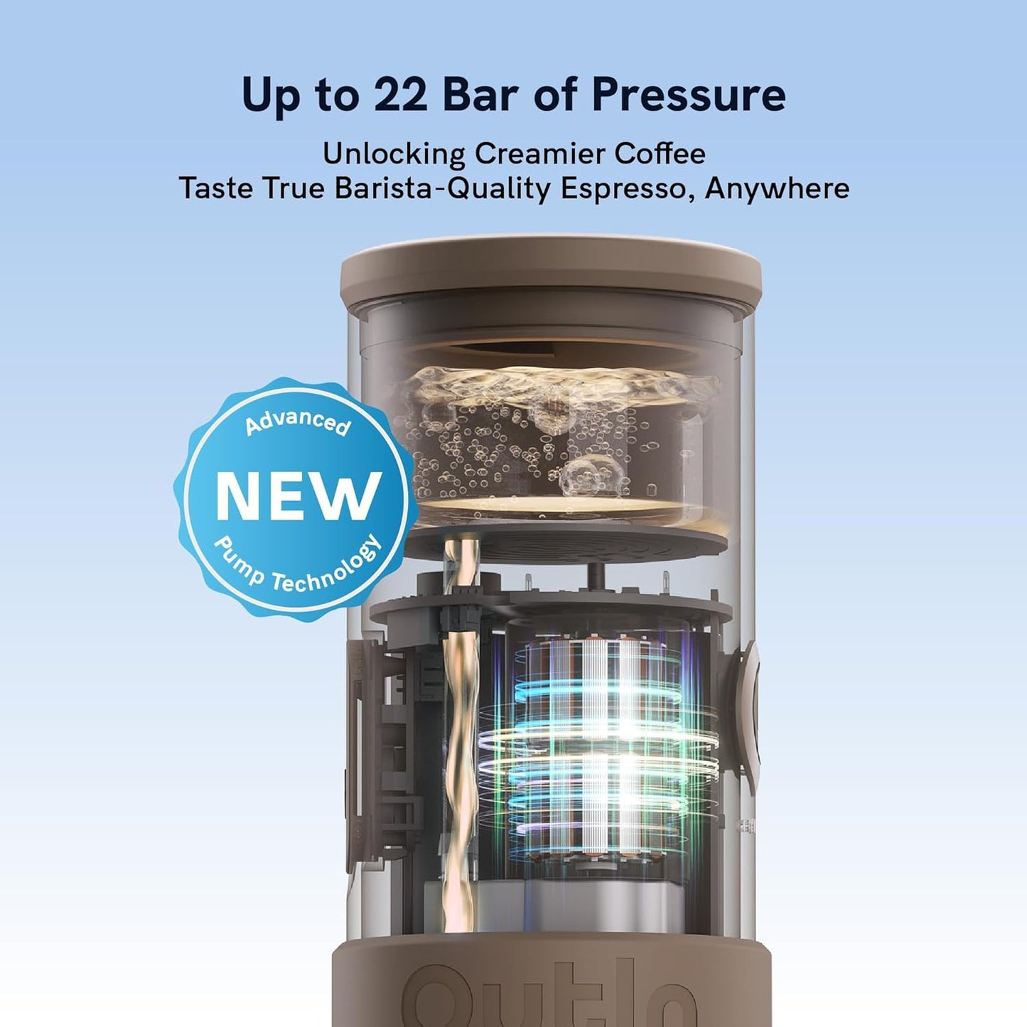 Tragbare Espressomaschine, Rose Clay