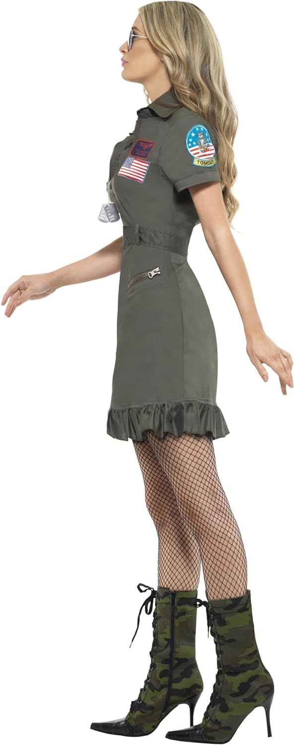 Sexy Damen Kostüm Top Gun: Deluxe, Größe: 40-42